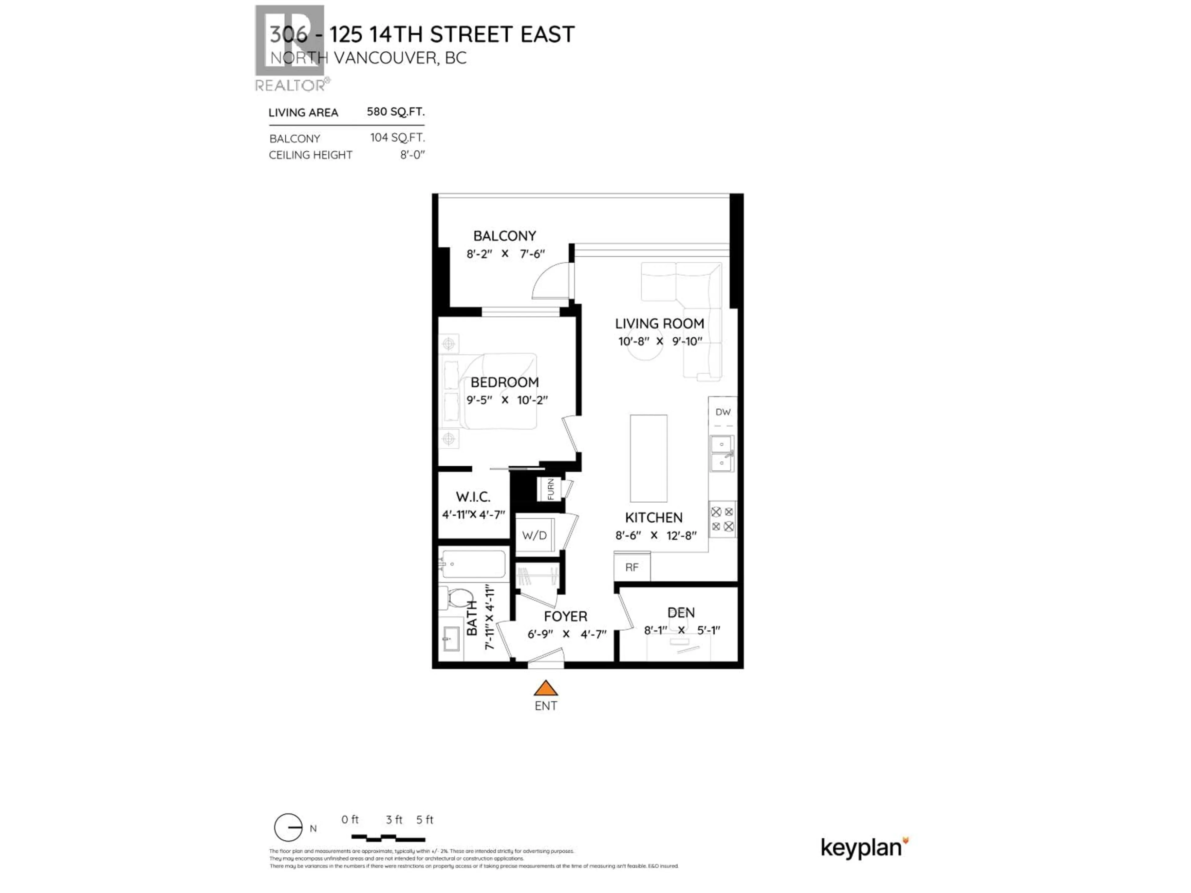 Floor plan for 306 - 125 14TH STREET, Vancouver British Columbia V7L0E6