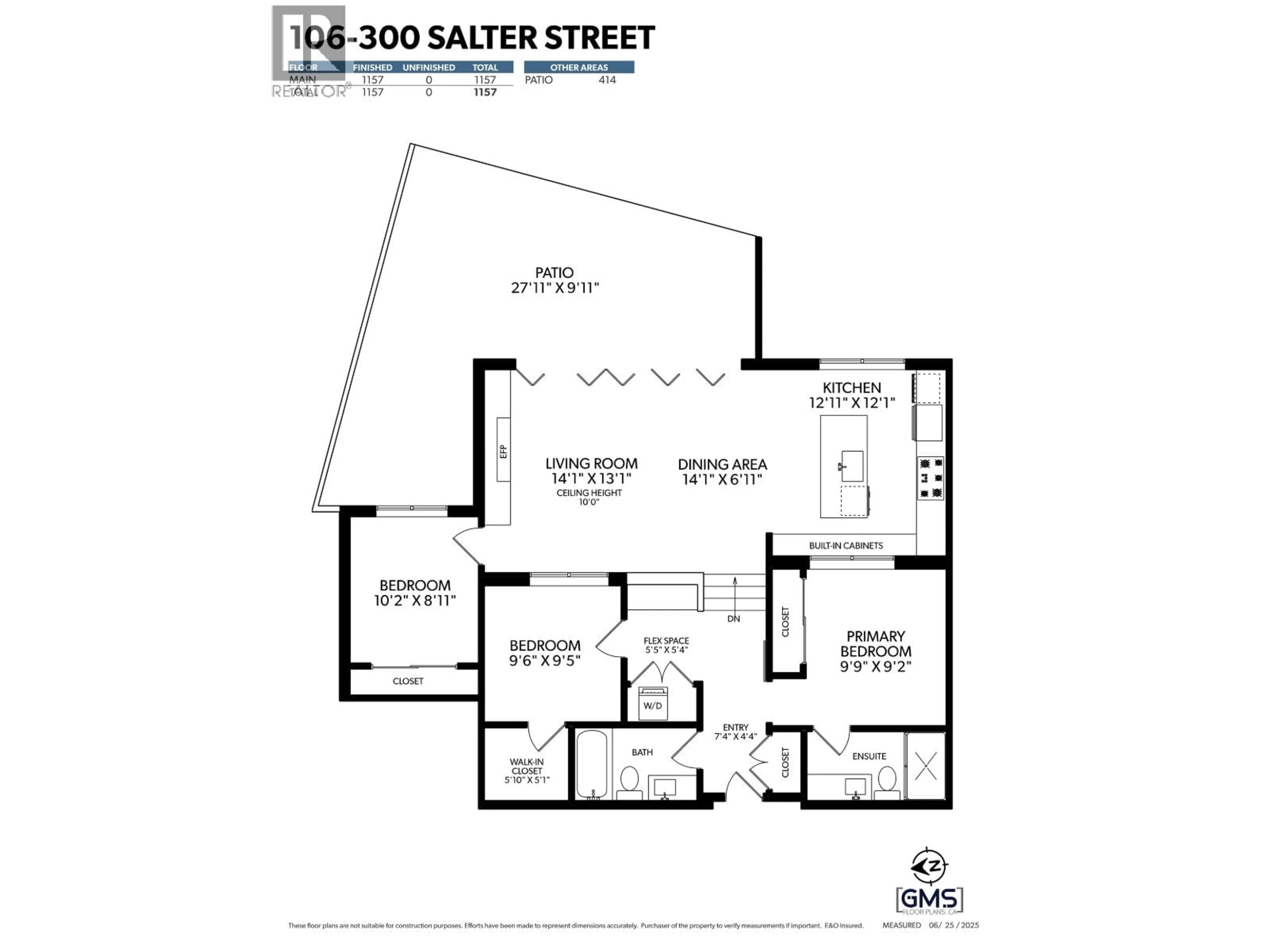 Floor plan for 106 - 300 SALTER STREET, New Westminster British Columbia V3M0L9