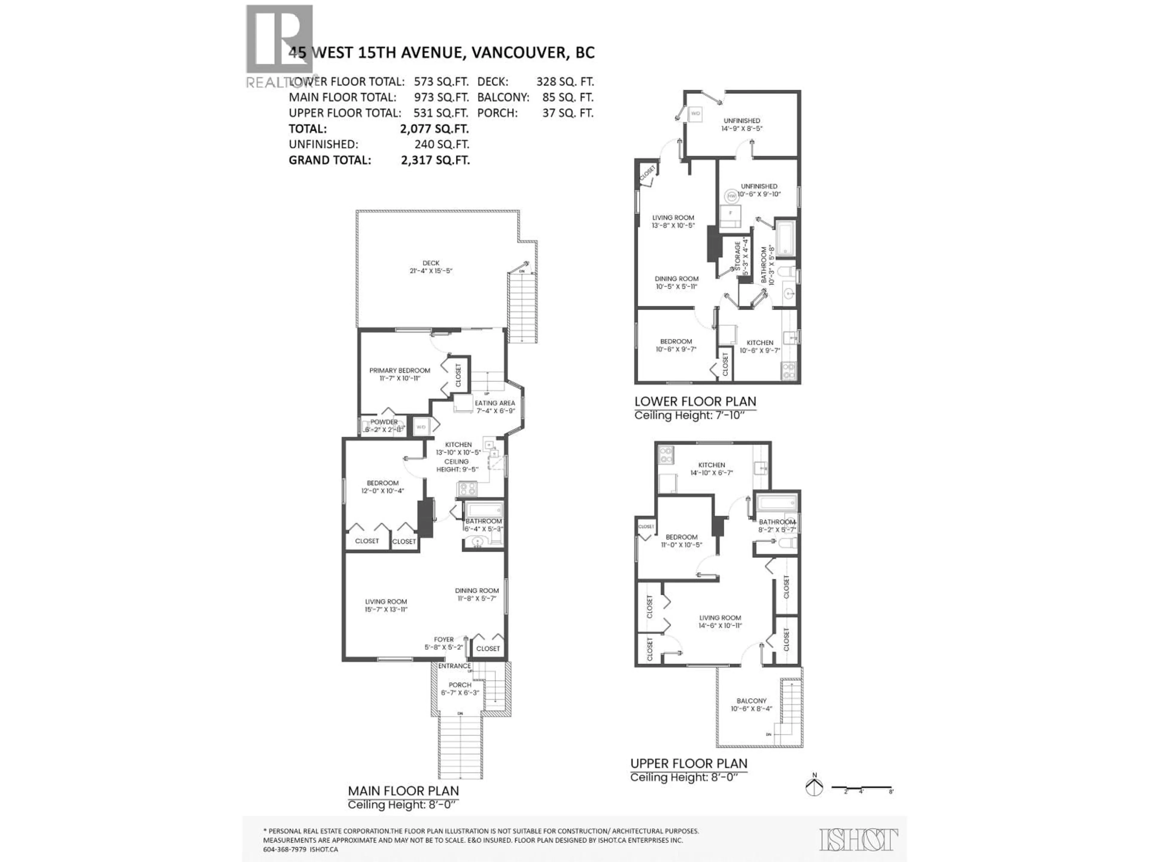 Floor plan for 45 15TH AVENUE, Vancouver British Columbia V5Y1X7
