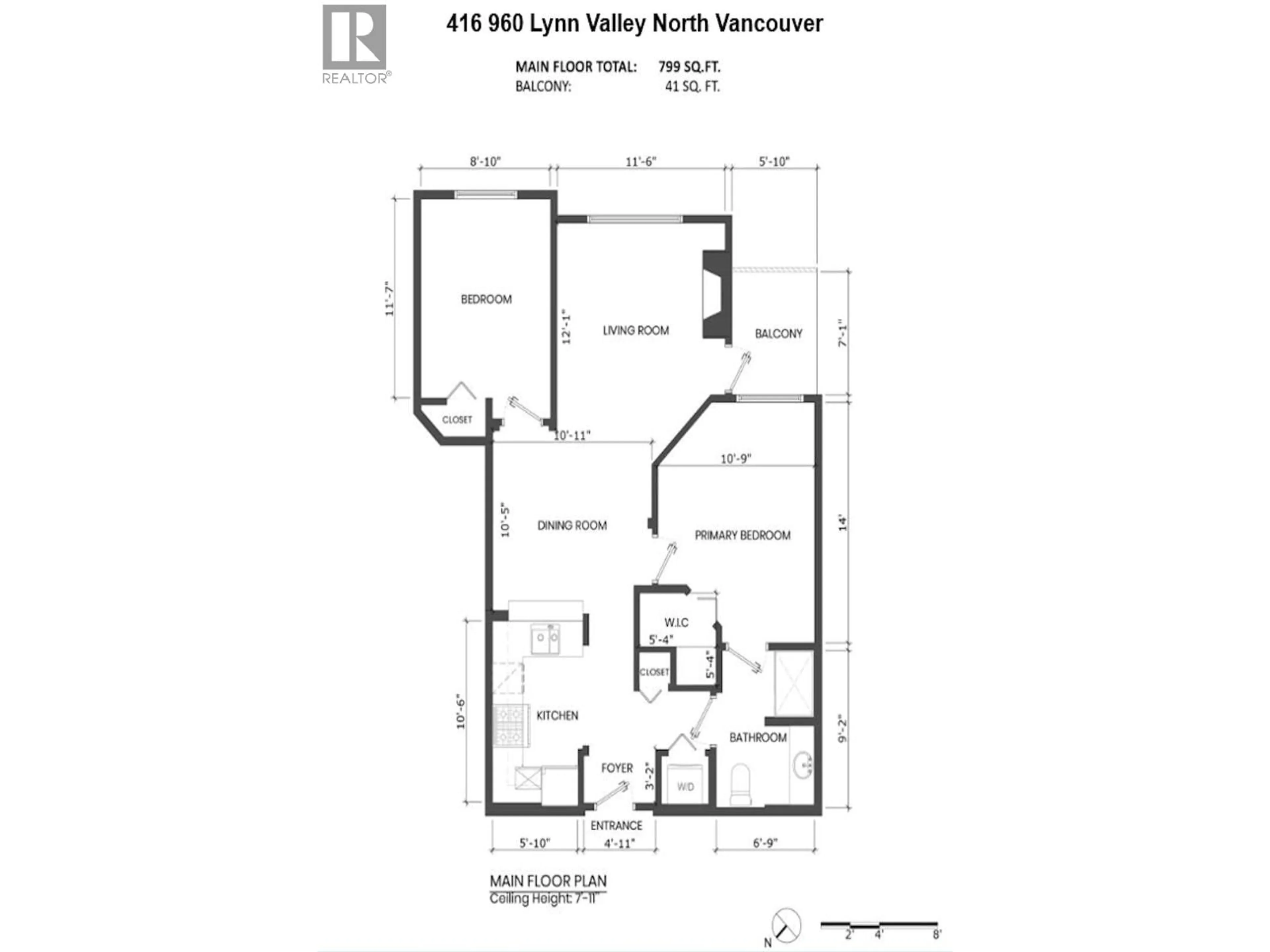 Floor plan for 416 - 960 LYNN VALLEY ROAD, North Vancouver British Columbia V7J3V6