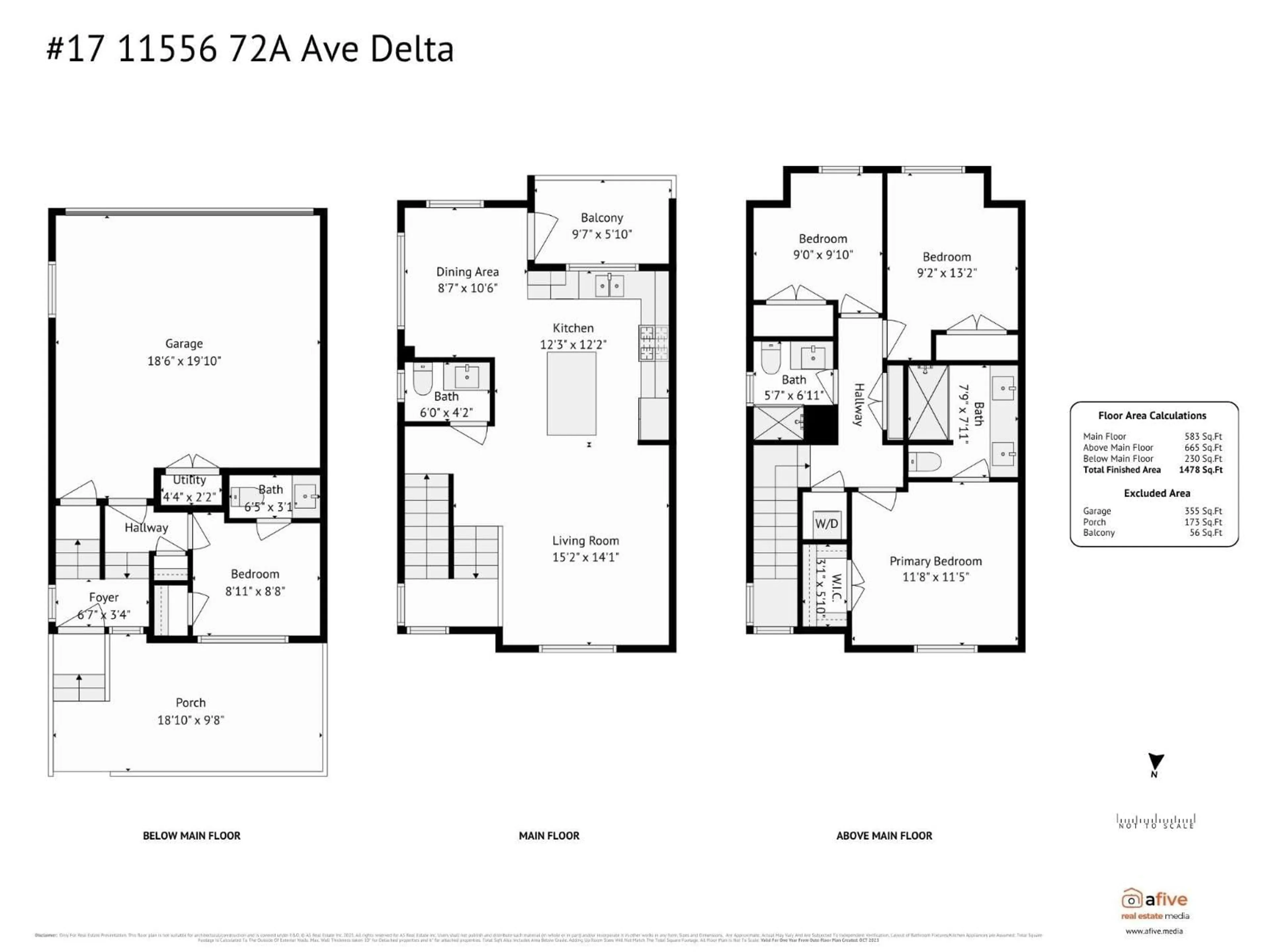 Floor plan for 17 - 11556 72A, Delta British Columbia V4C1A9