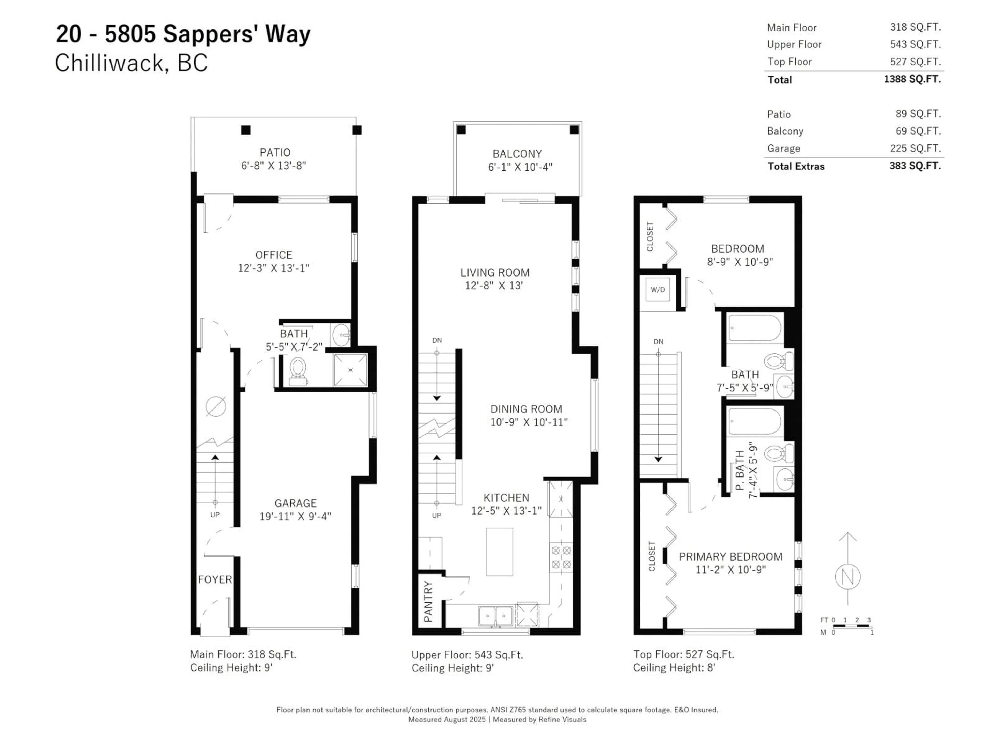 Floor plan for 20 - 5805 SAPPERS WAY, Chilliwack British Columbia V2R0L7