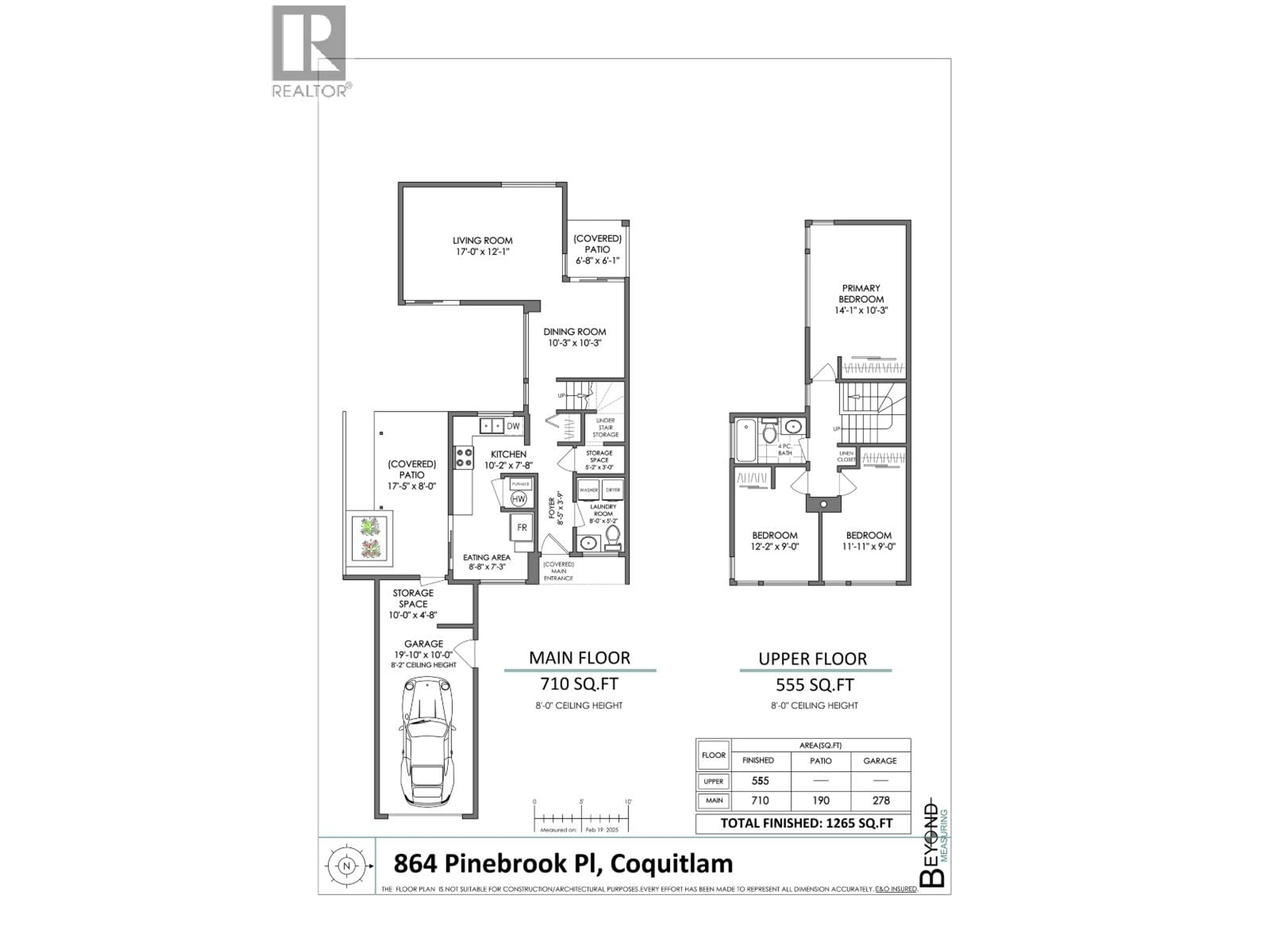 Floor plan for 864 PINEBROOK PLACE, Coquitlam British Columbia V3C4B9