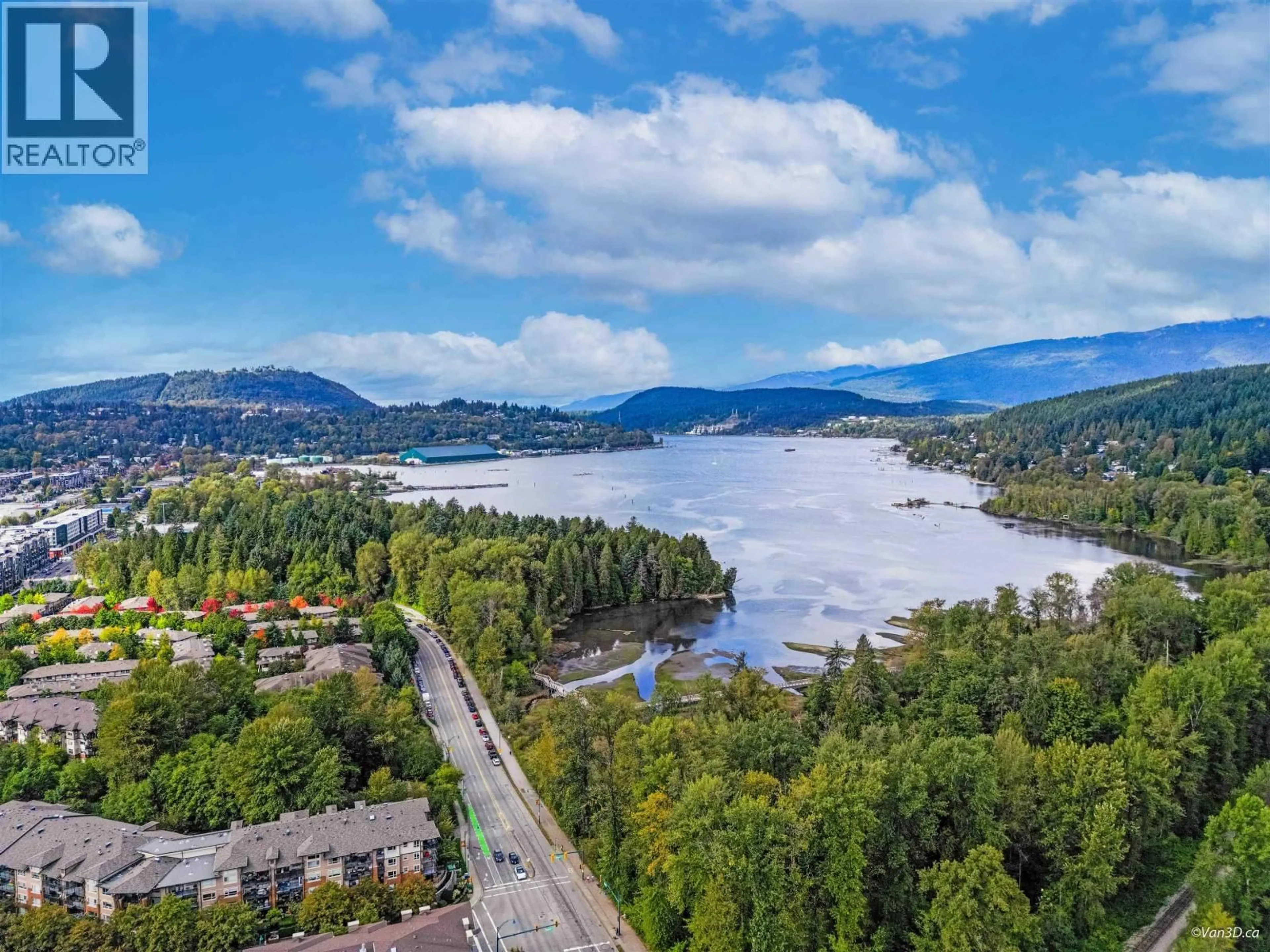 A pic from outside/outdoor area/front of a property/back of a property/a pic from drone, water/lake/river/ocean view for 2109 - 305 MORRISSEY ROAD, Port Moody British Columbia V3H0M3