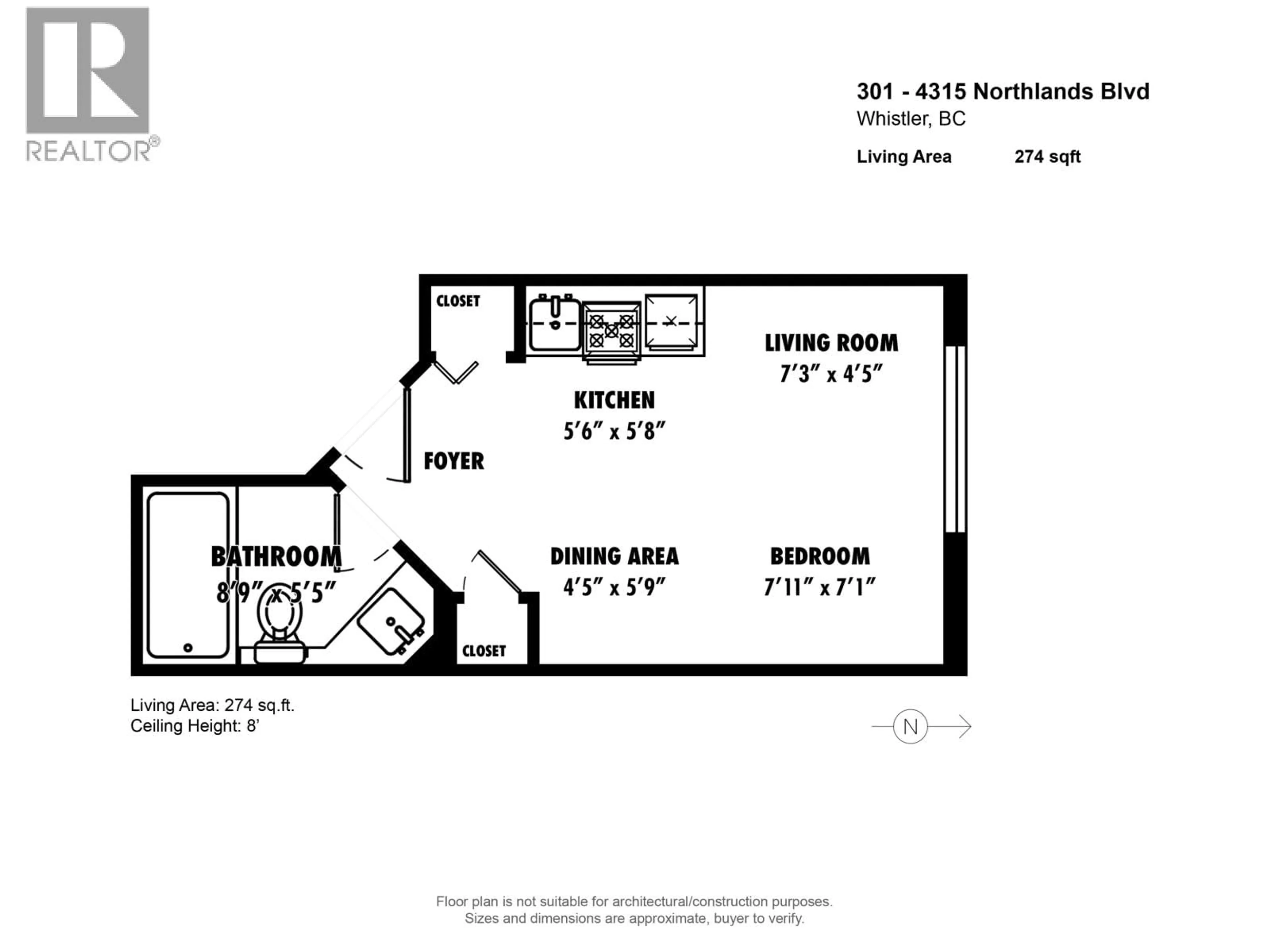 Floor plan for 301 - 4315 NORTHLANDS BOULEVARD, Whistler British Columbia V8E1C1