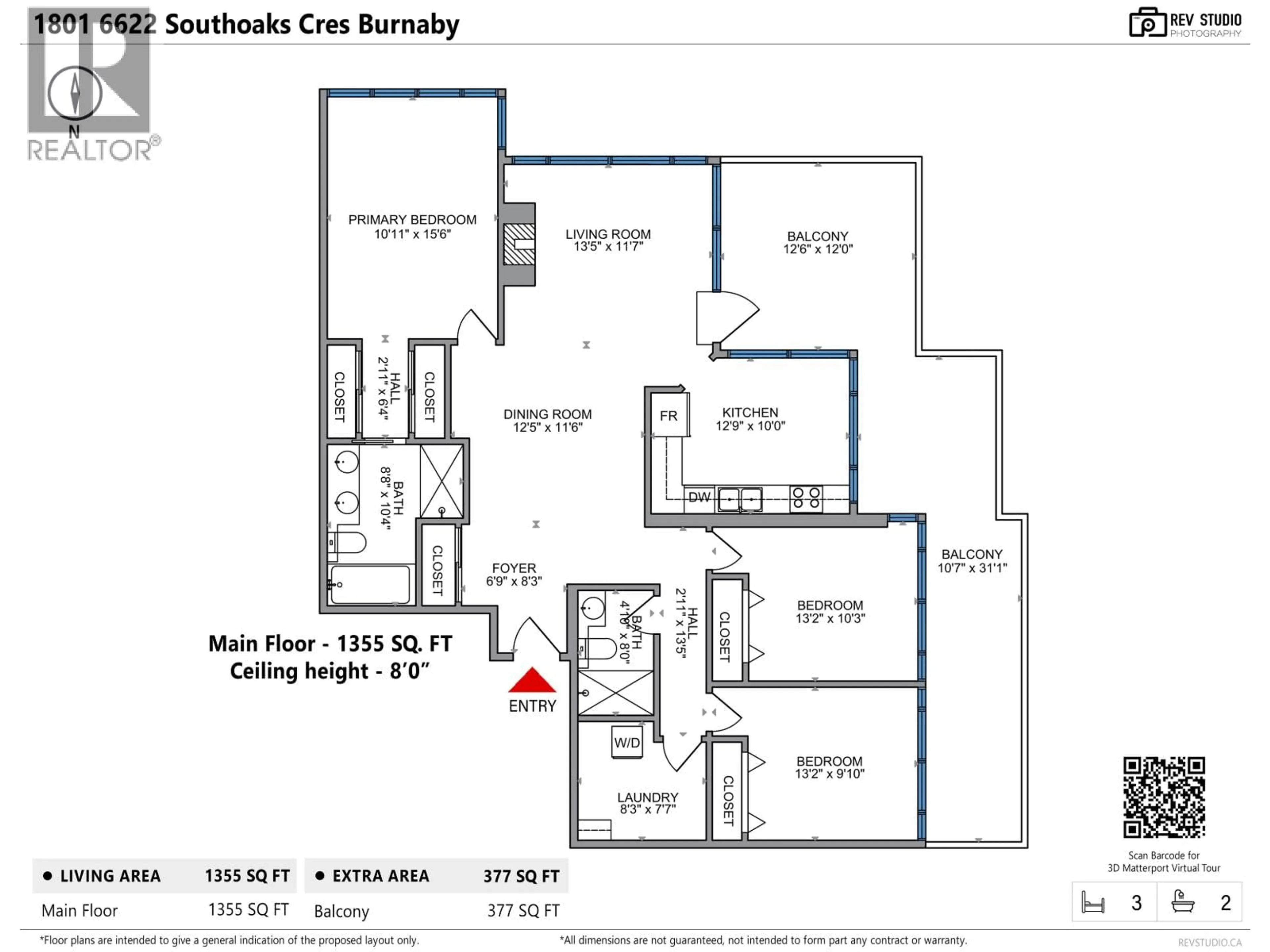 Floor plan for 1801 - 6622 SOUTHOAKS CRESCENT, Burnaby British Columbia V5E4K2