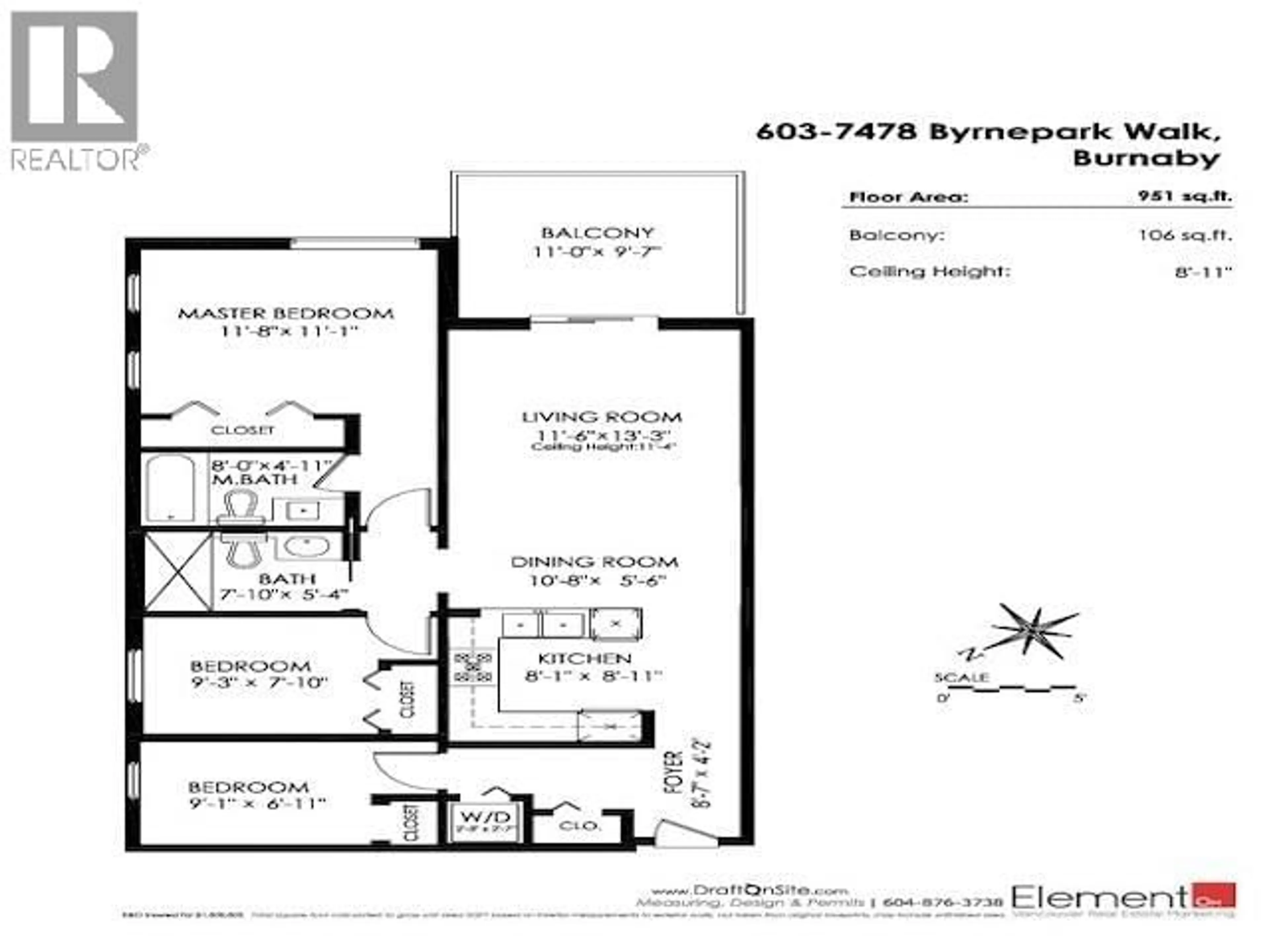 Floor plan for 603 - 7478 BYRNEPARK WALK, Burnaby British Columbia V3N0B5
