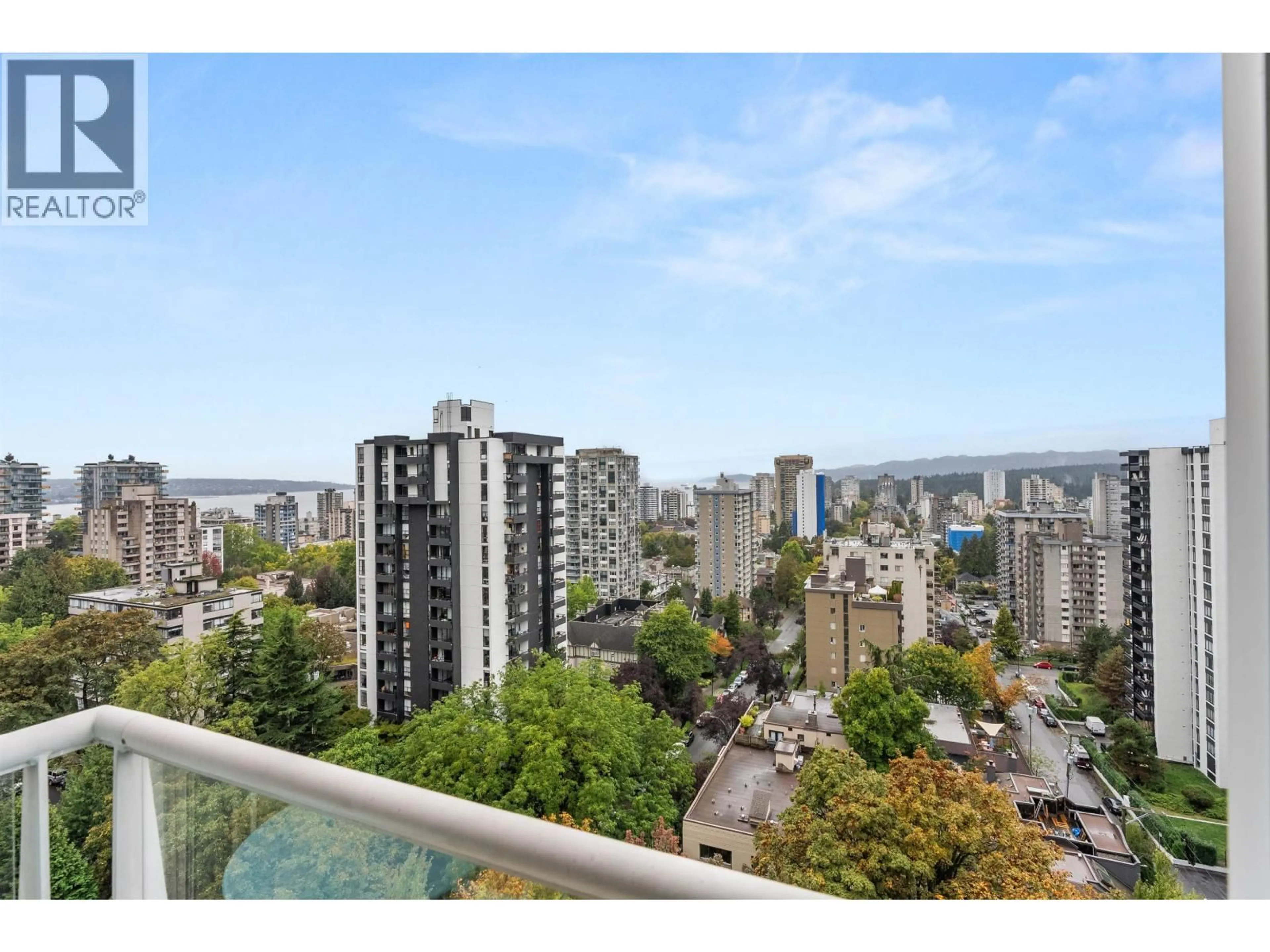 Balcony in the apartment, city buildings view from balcony for 1607 - 1277 NELSON STREET, Vancouver British Columbia V6E4M8