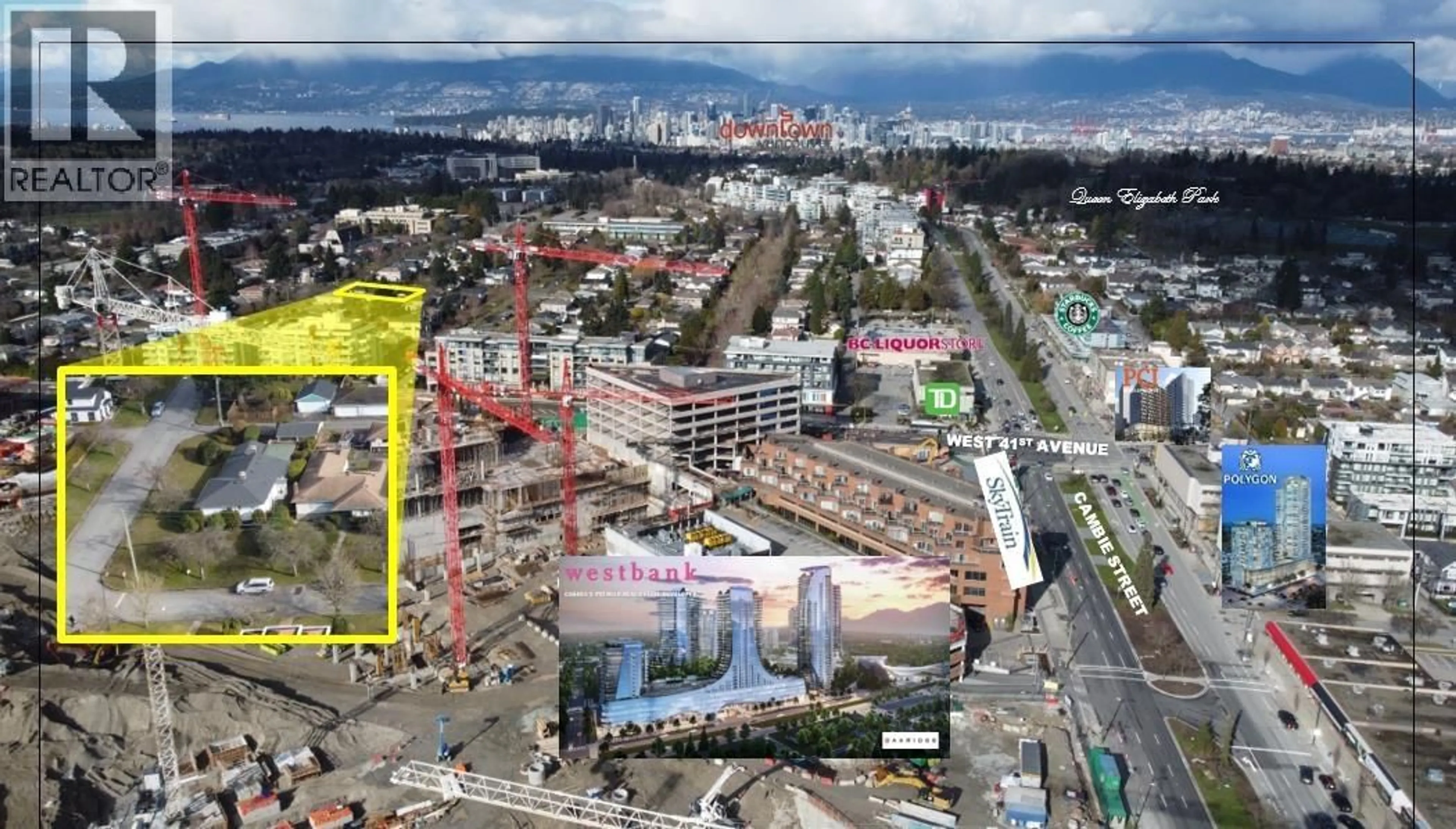 A pic from outside/outdoor area/front of a property/back of a property/a pic from drone, city buildings view from balcony for 692 39TH AVENUE, Vancouver British Columbia V5Z2M3