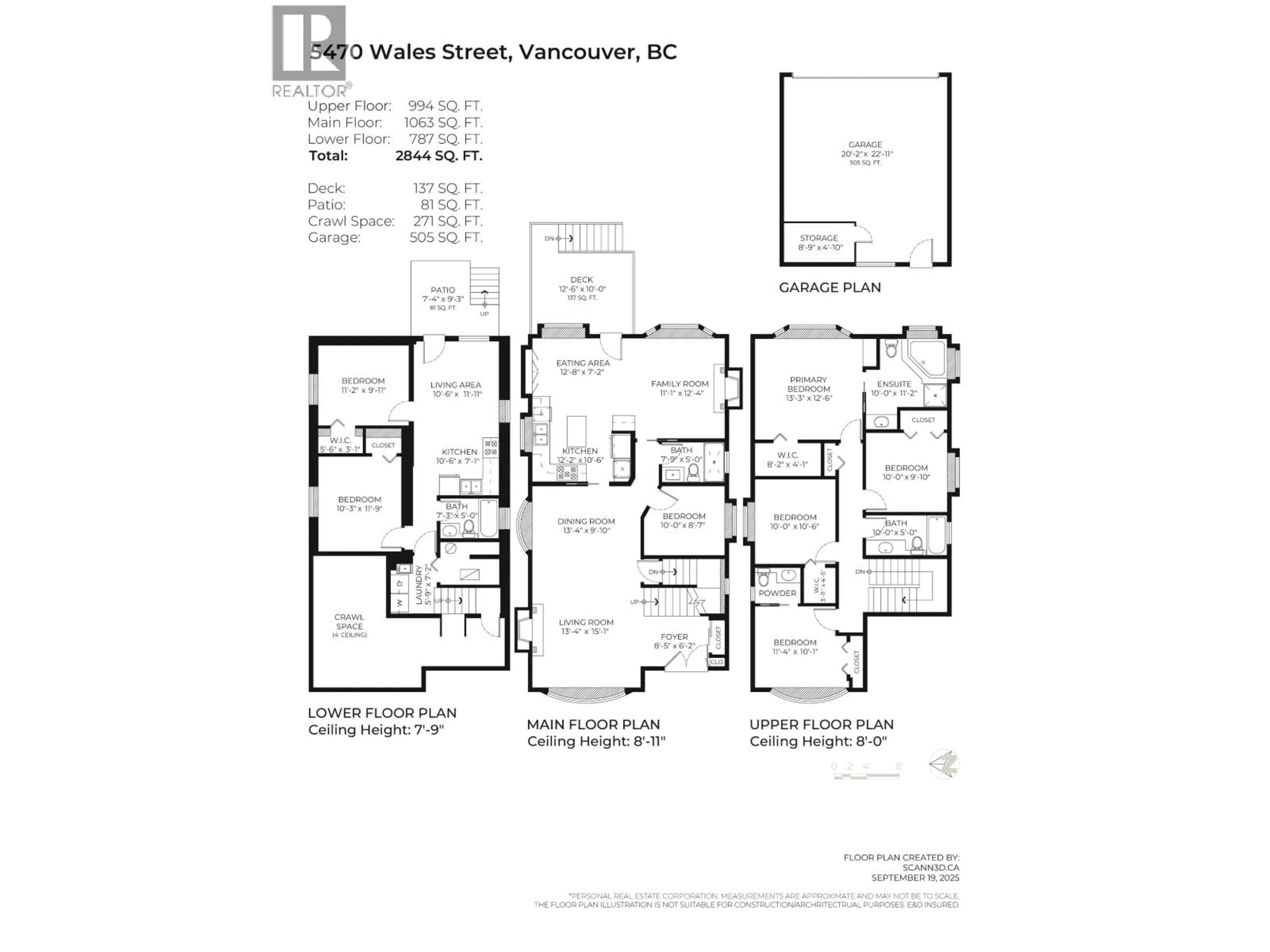 Floor plan for 5470 WALES STREET, Vancouver British Columbia V5R3M8
