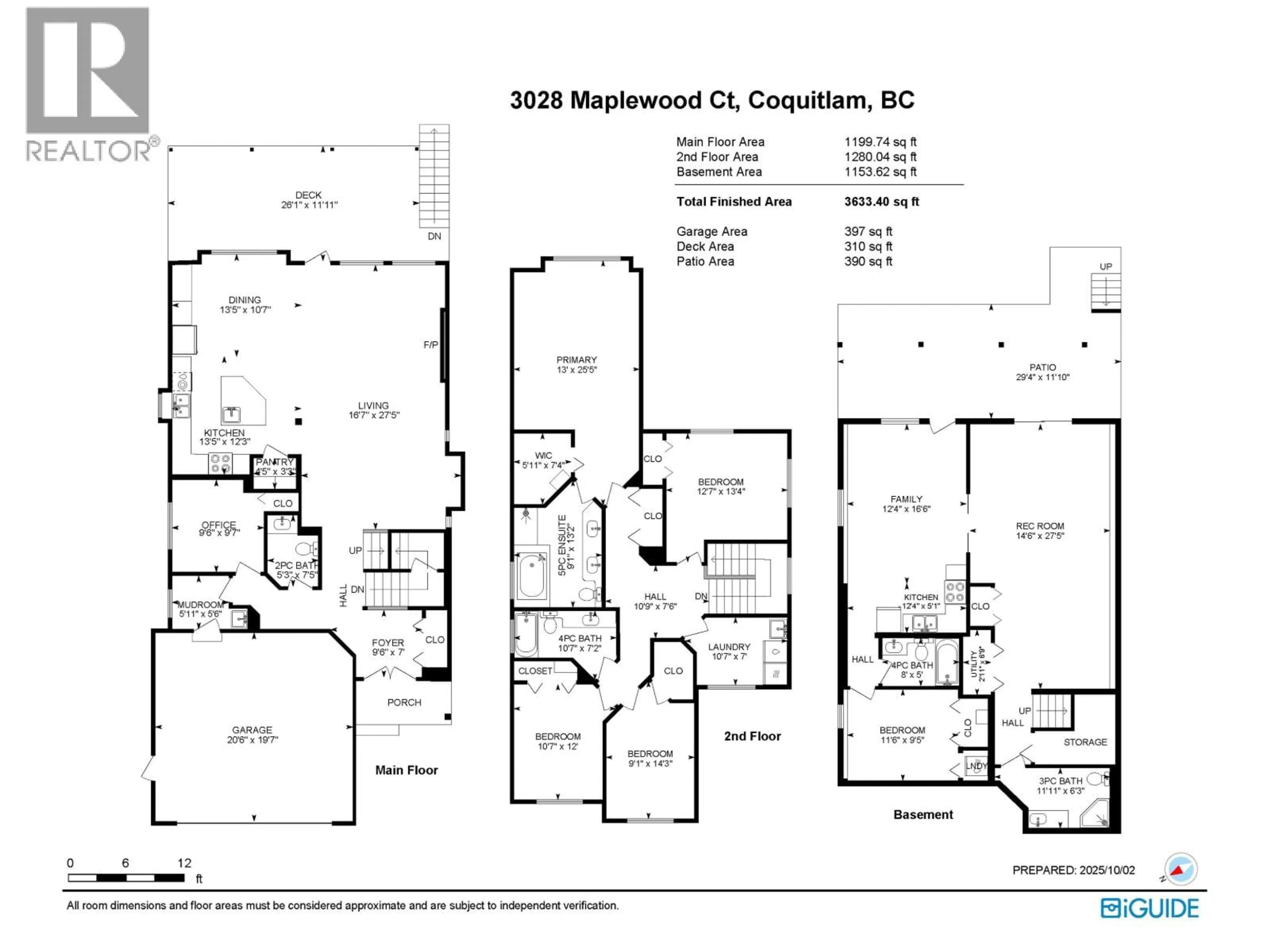 Floor plan for 3028 MAPLEWOOD COURT, Coquitlam British Columbia V3E3P3