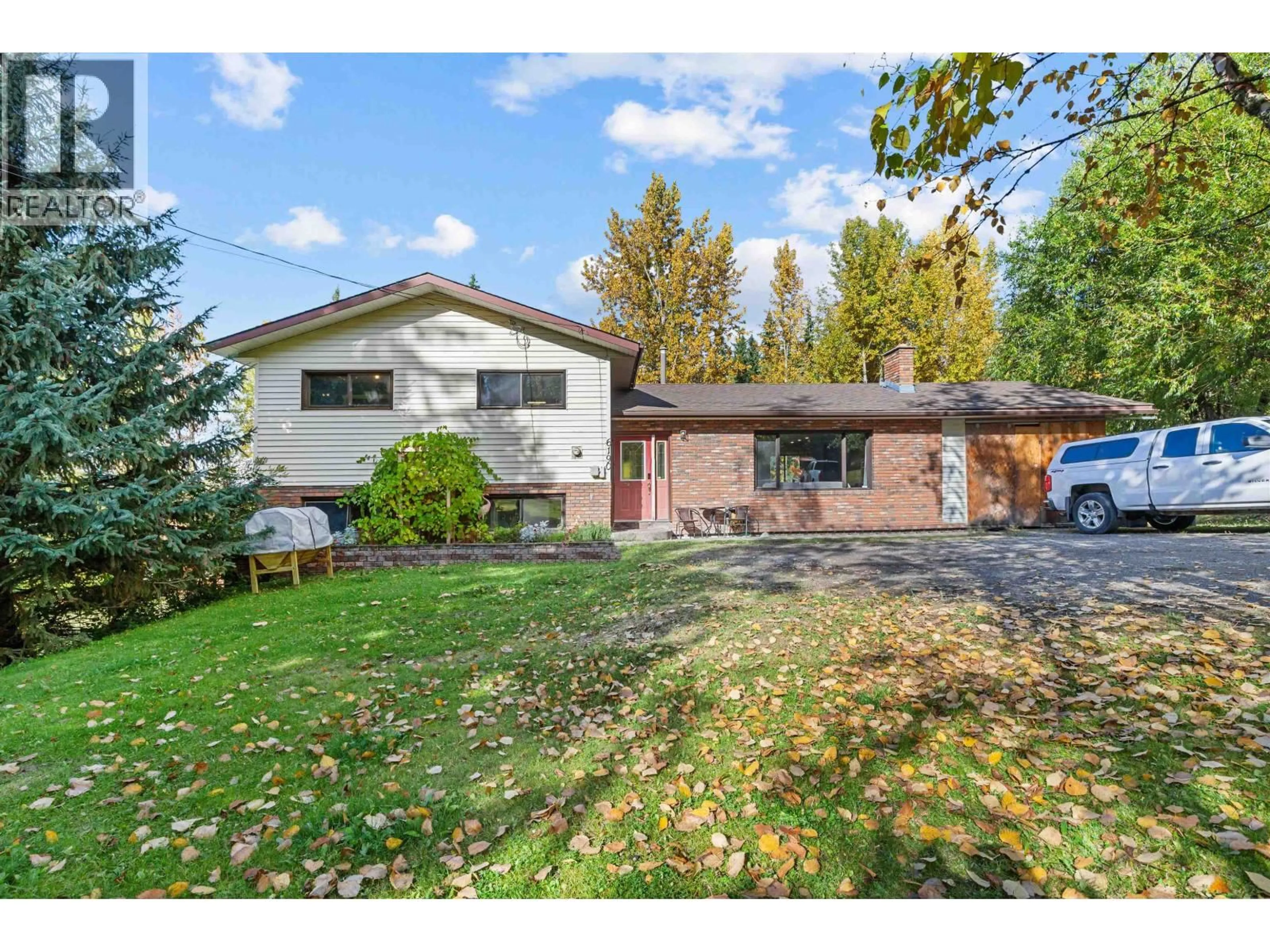 A pic from outside/outdoor area/front of a property/back of a property/a pic from drone, street for 6190 GISCOME ROAD, Prince George British Columbia V2N6T4