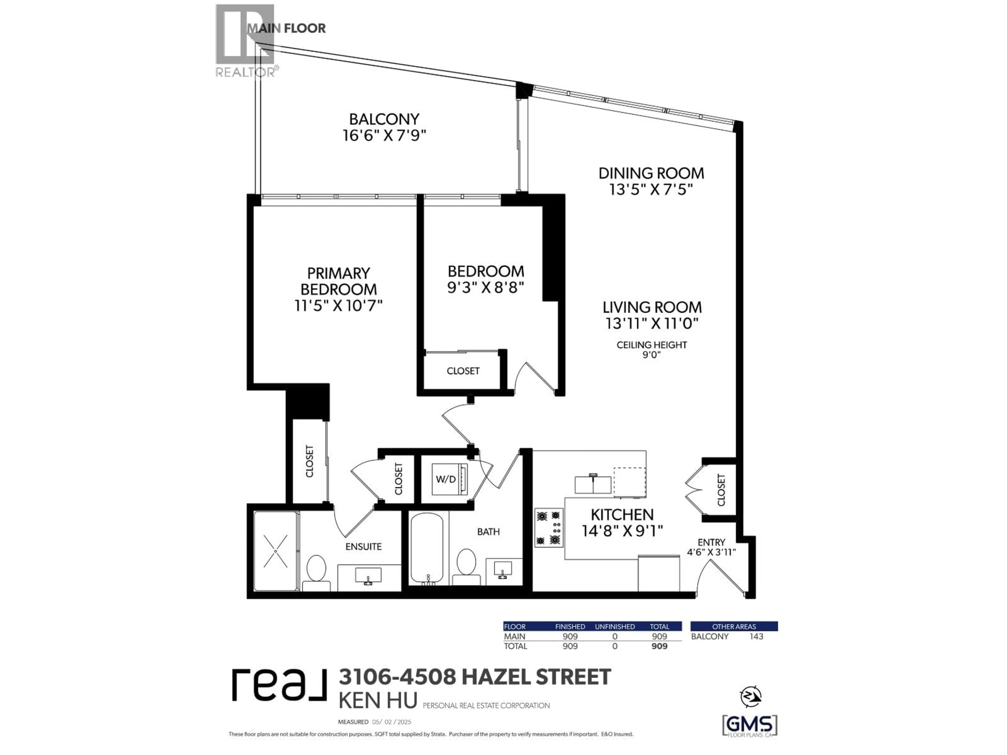 Floor plan for 3106 - 4508 HAZEL STREET, Burnaby British Columbia V5H0E4