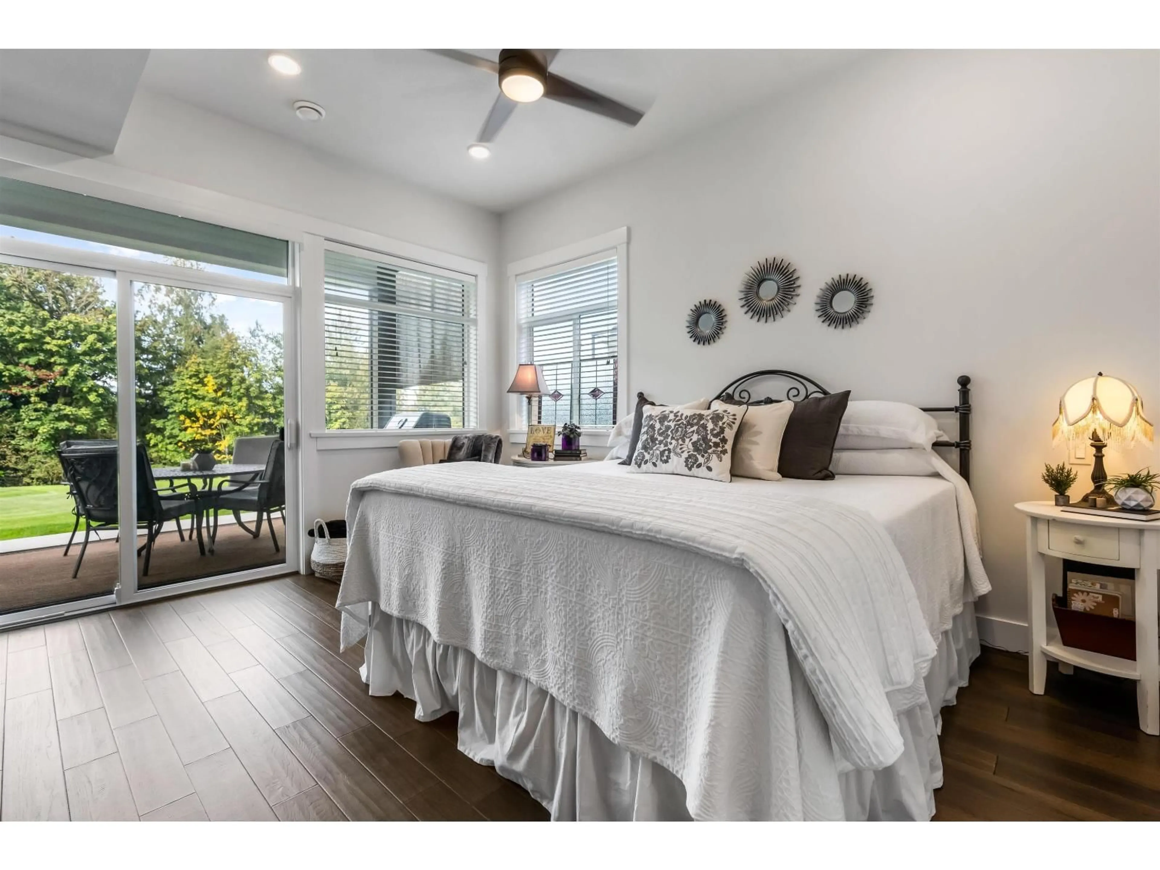 Bedroom with bed, wood/laminate floor for 129 - 51096 FALLS COURT, Chilliwack British Columbia V4Z1K7