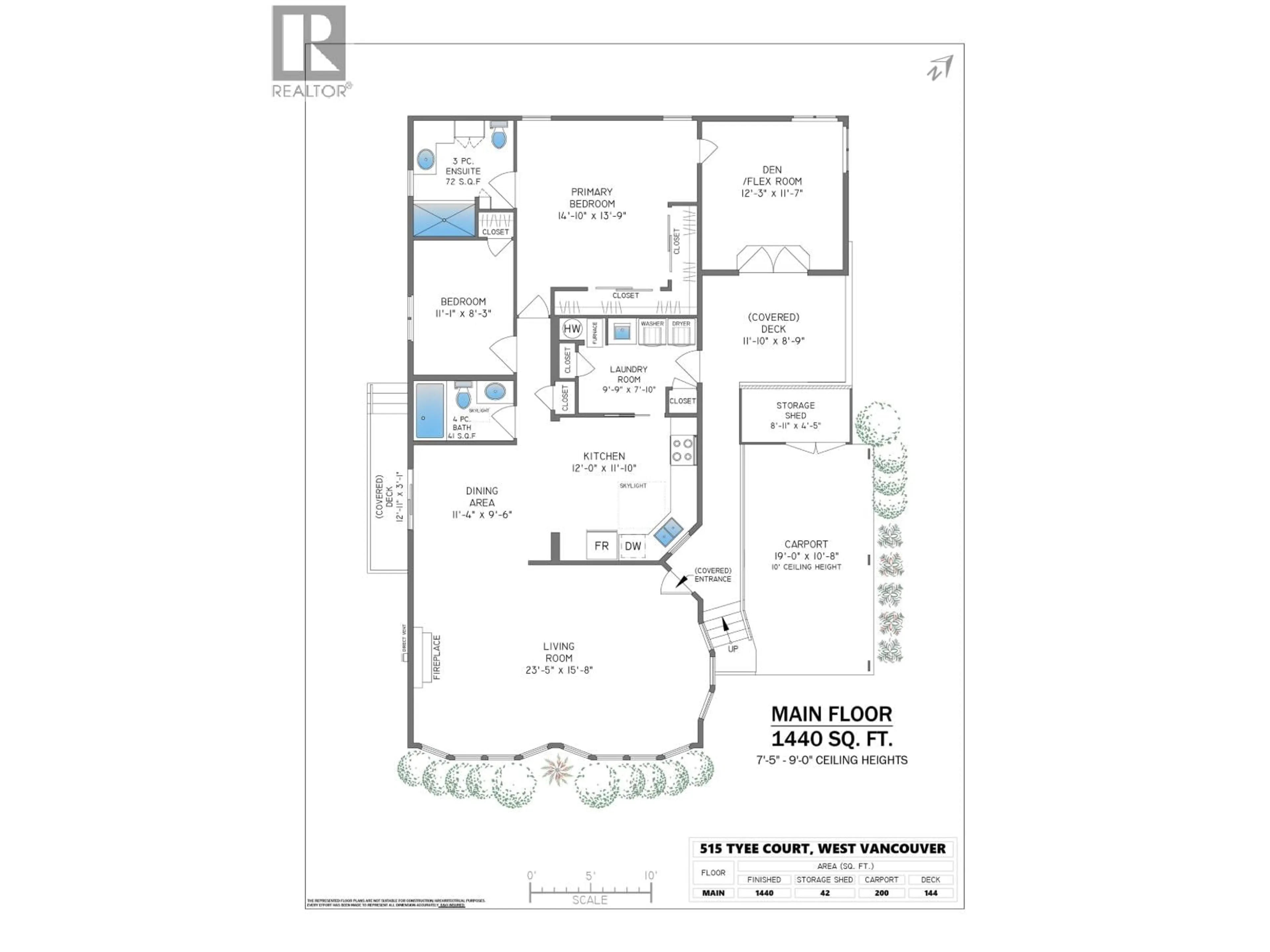 Floor plan for 515 TYEE COURT, West Vancouver British Columbia V7P3K3