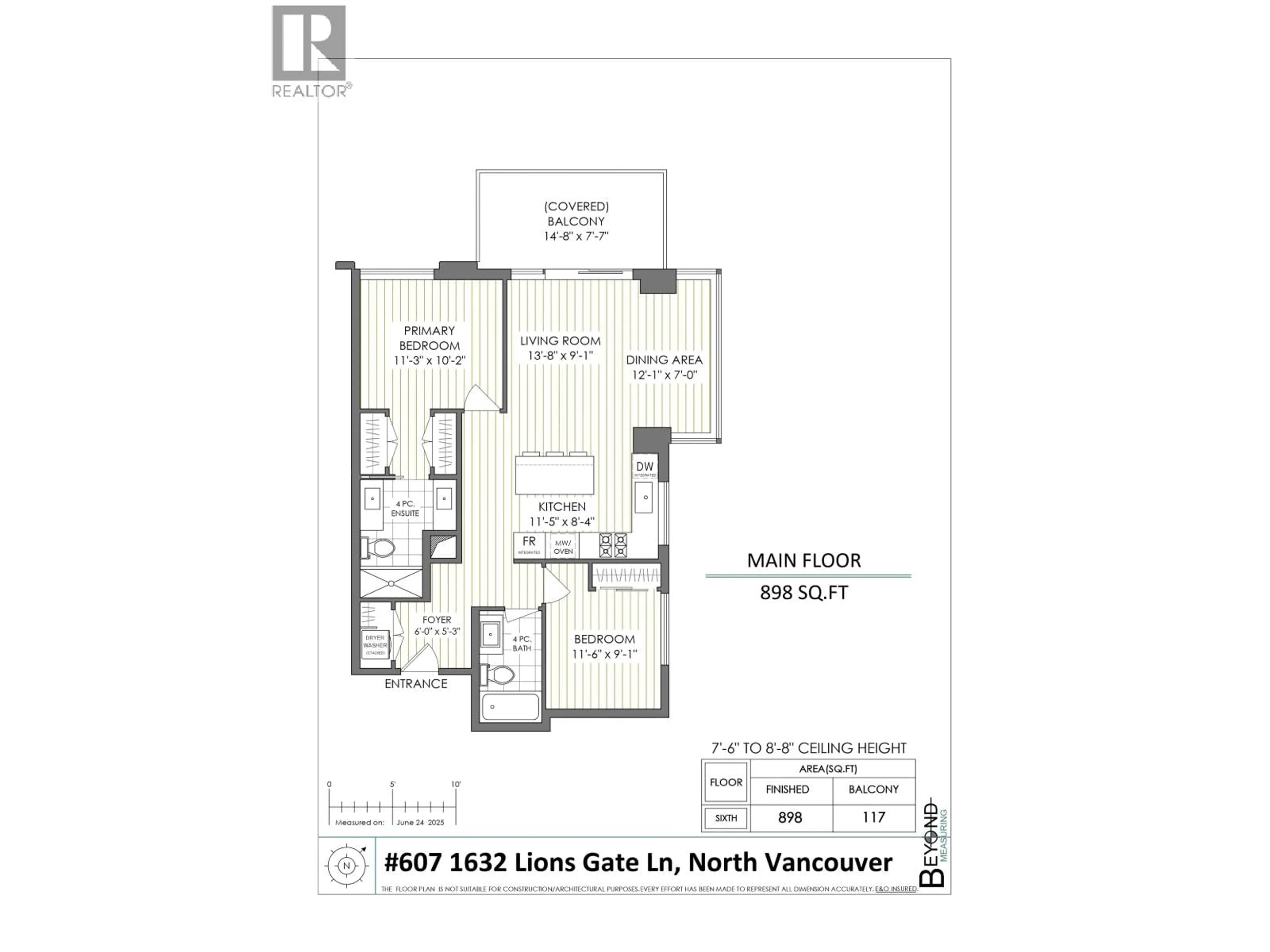 Floor plan for 607 - 1632 LIONS GATE LANE, North Vancouver British Columbia V7P0E2