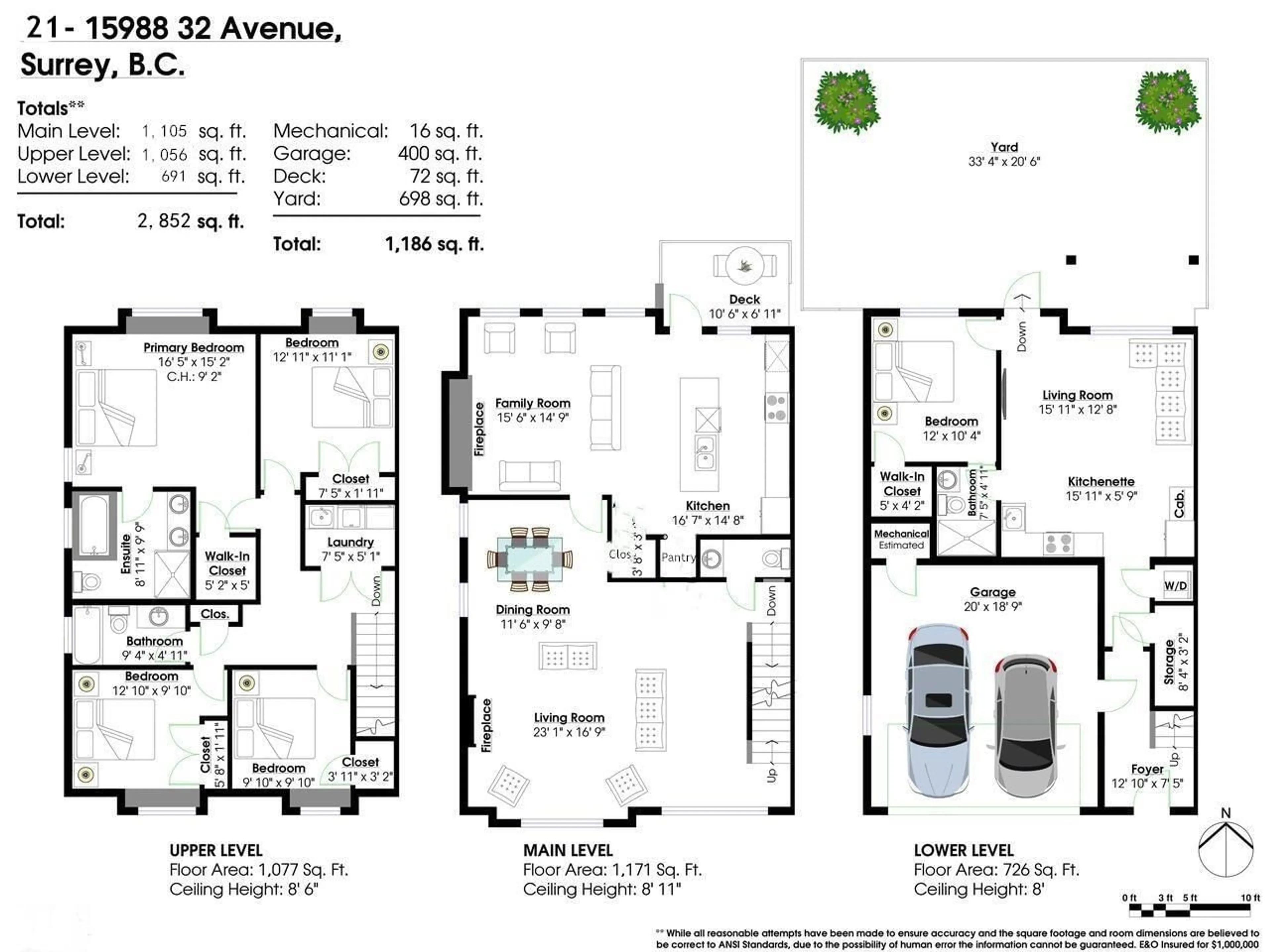 Floor plan for 21 - 15988 32, Surrey British Columbia V3Z2J4