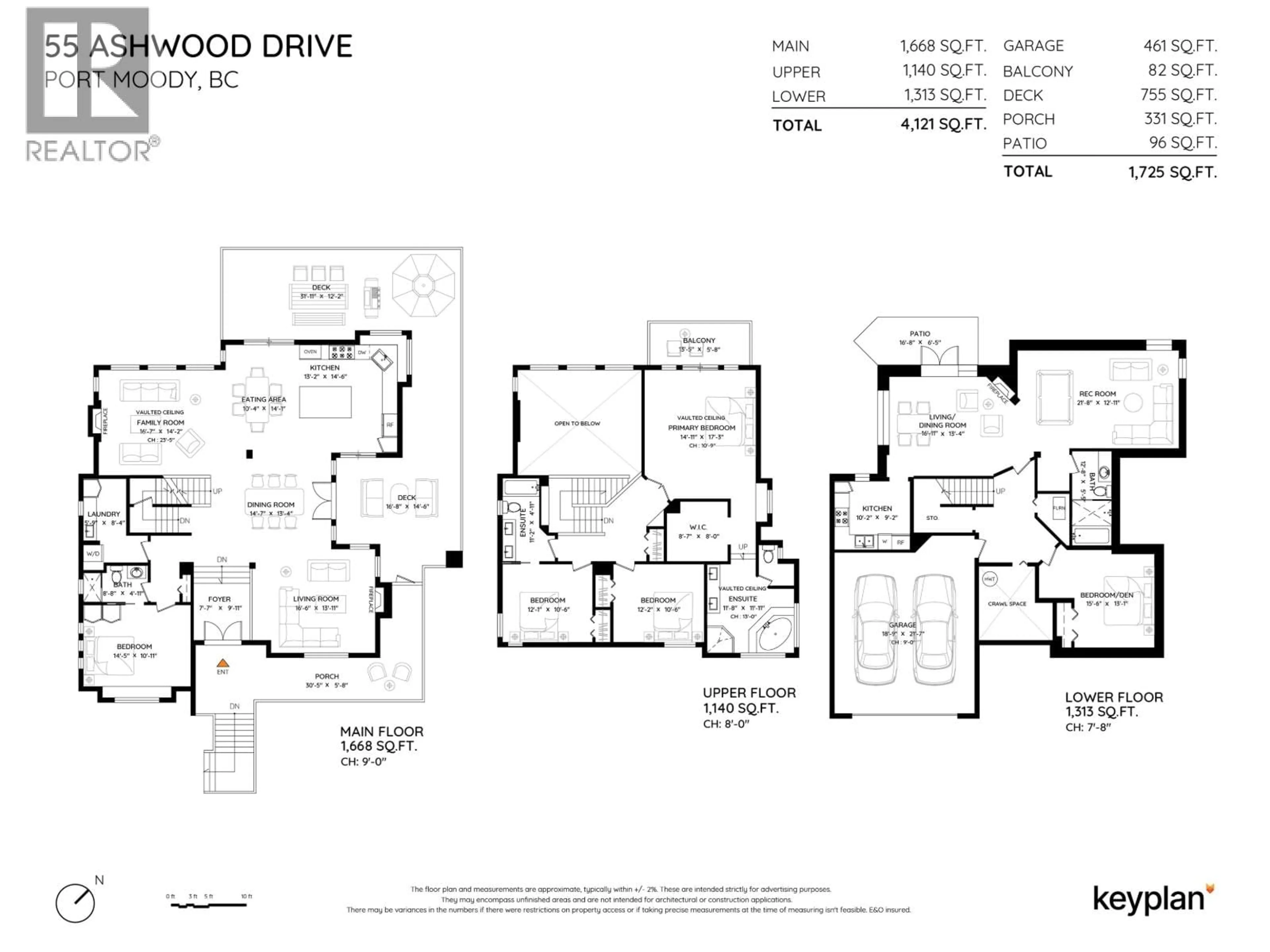 Floor plan for 55 ASHWOOD DRIVE, Port Moody British Columbia V3H5H2