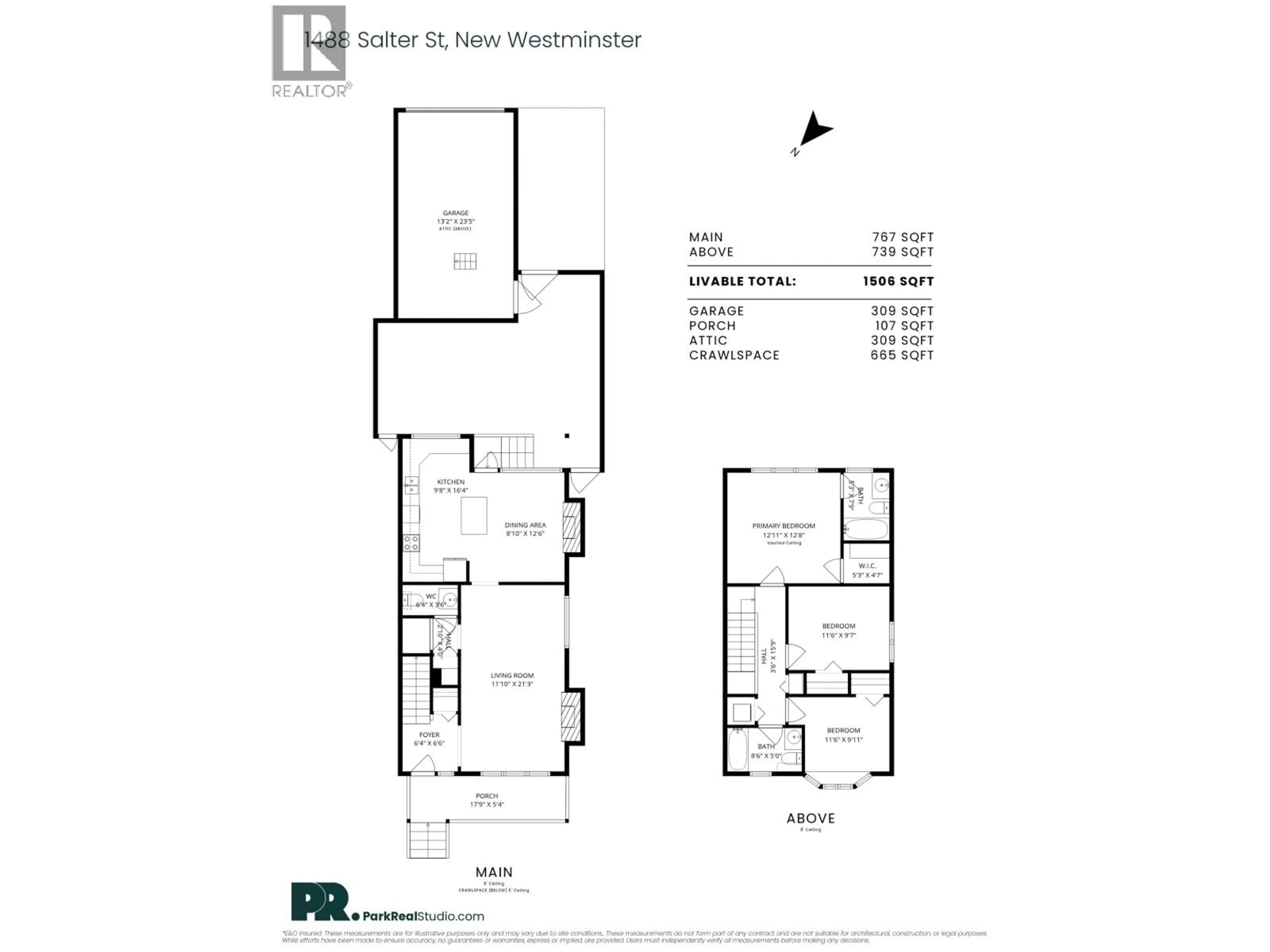 Floor plan for 1488 SALTER STREET, New Westminster British Columbia V3M7A1