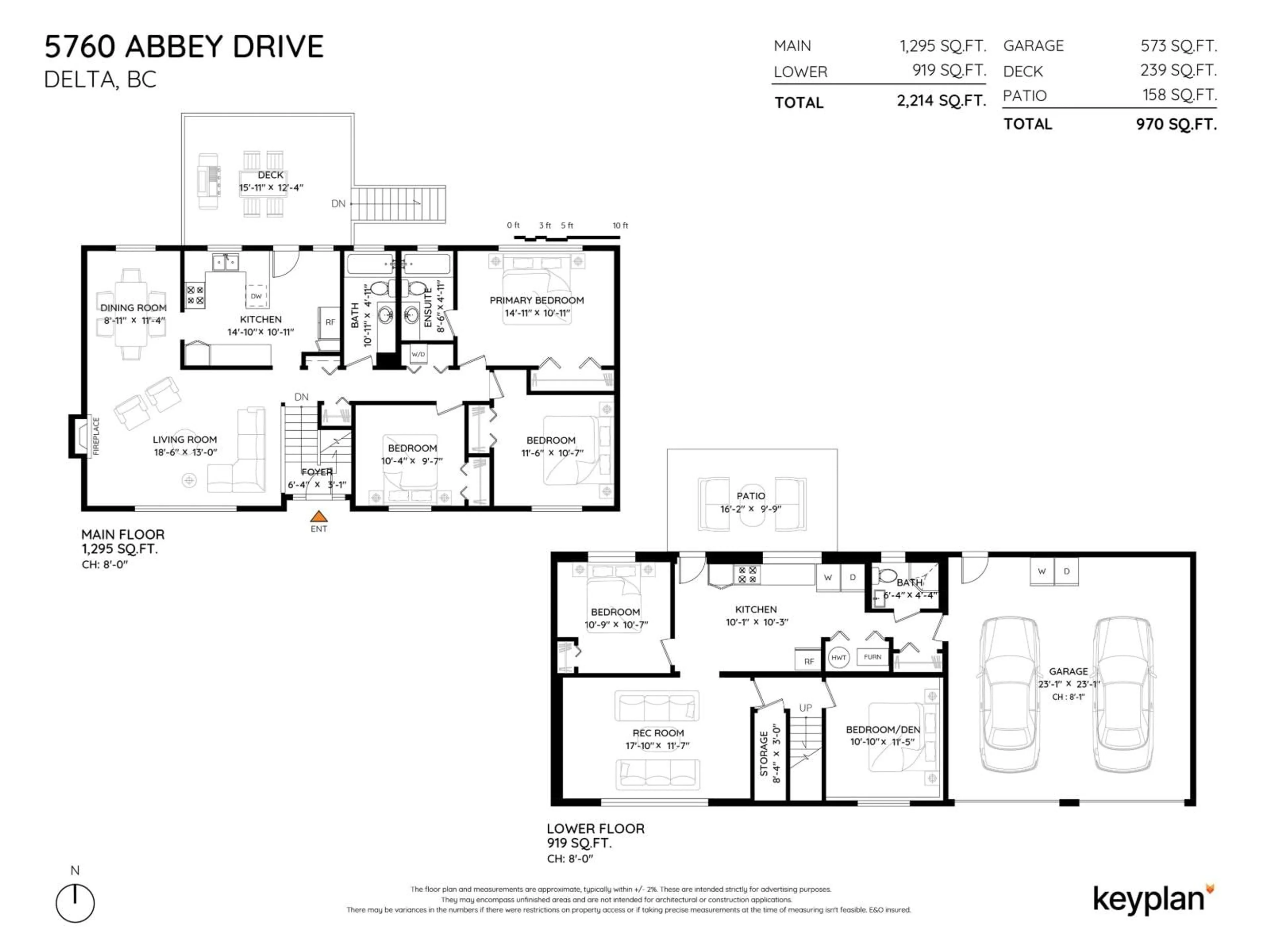 Floor plan for 5760 ABBEY, Delta British Columbia V4E2K6