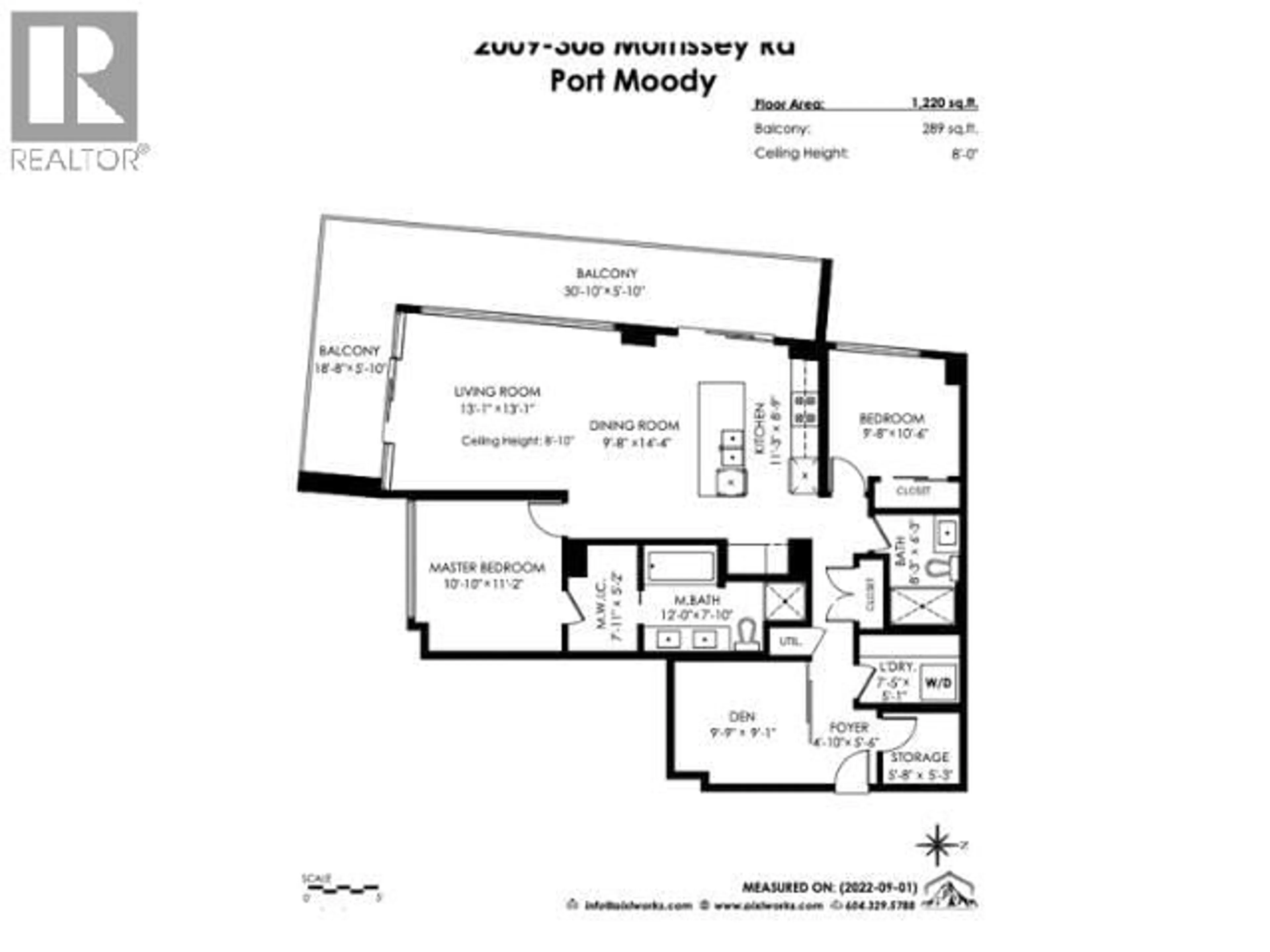 Floor plan for 2009 - 308 MORRISSEY ROAD, Port Moody British Columbia V3H0M3