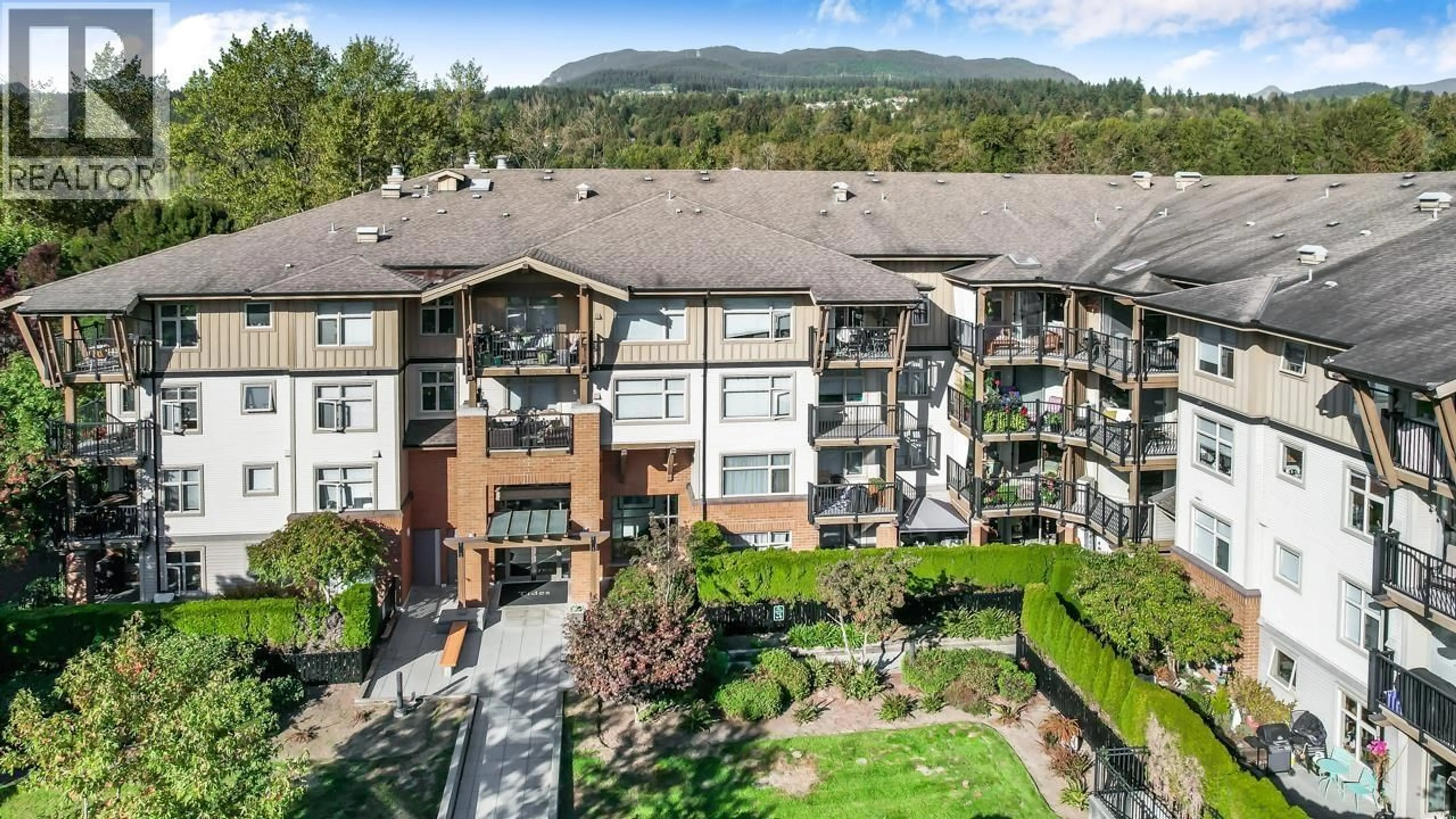 A pic from outside/outdoor area/front of a property/back of a property/a pic from drone, mountain view for 302 - 300 KLAHANIE DRIVE, Port Moody British Columbia V3H5K8