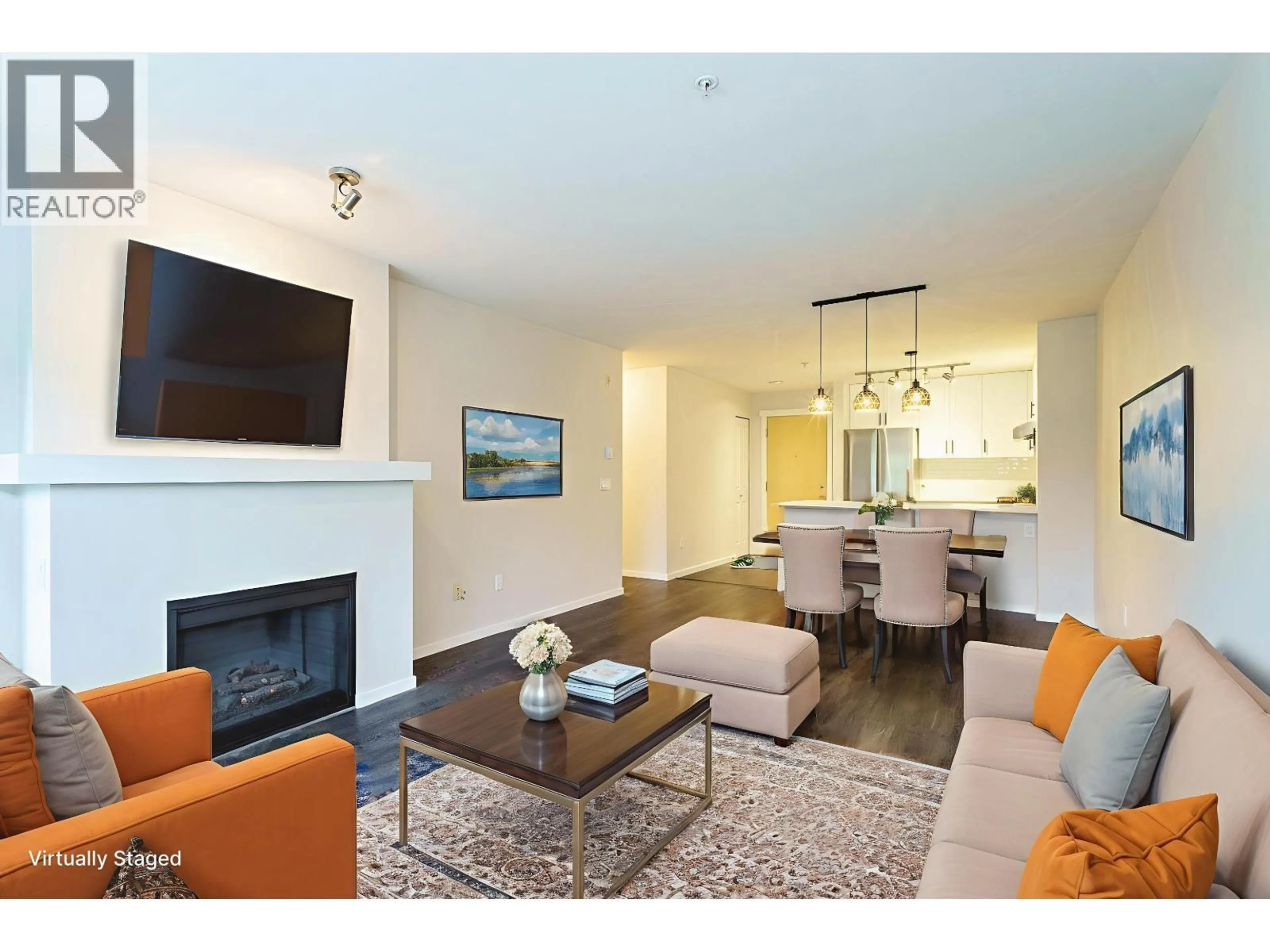 Living room with furniture, wood/laminate floor for 302 - 300 KLAHANIE DRIVE, Port Moody British Columbia V3H5K8