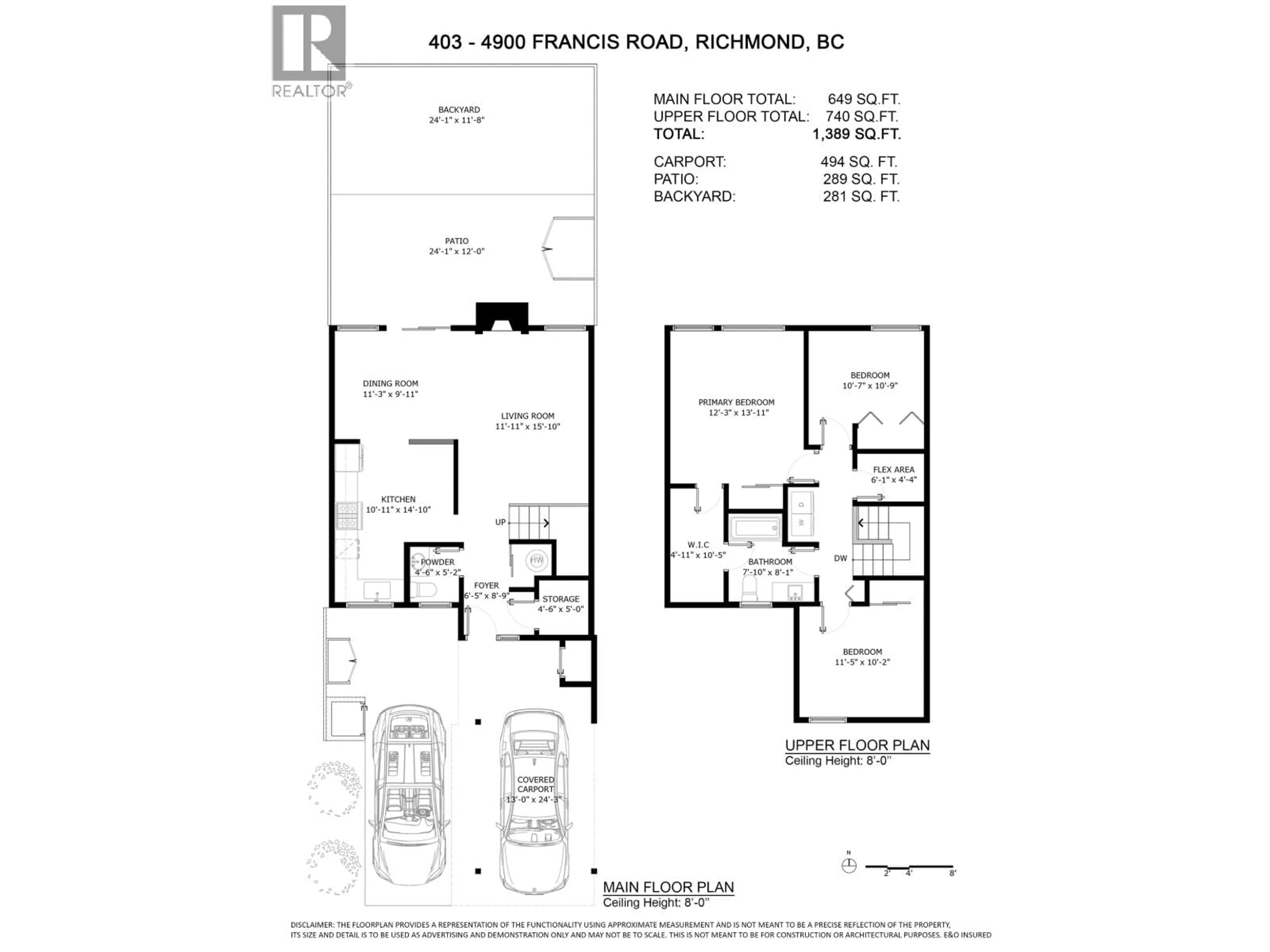 Floor plan for 403 - 4900 FRANCIS ROAD, Richmond British Columbia V7C4R5