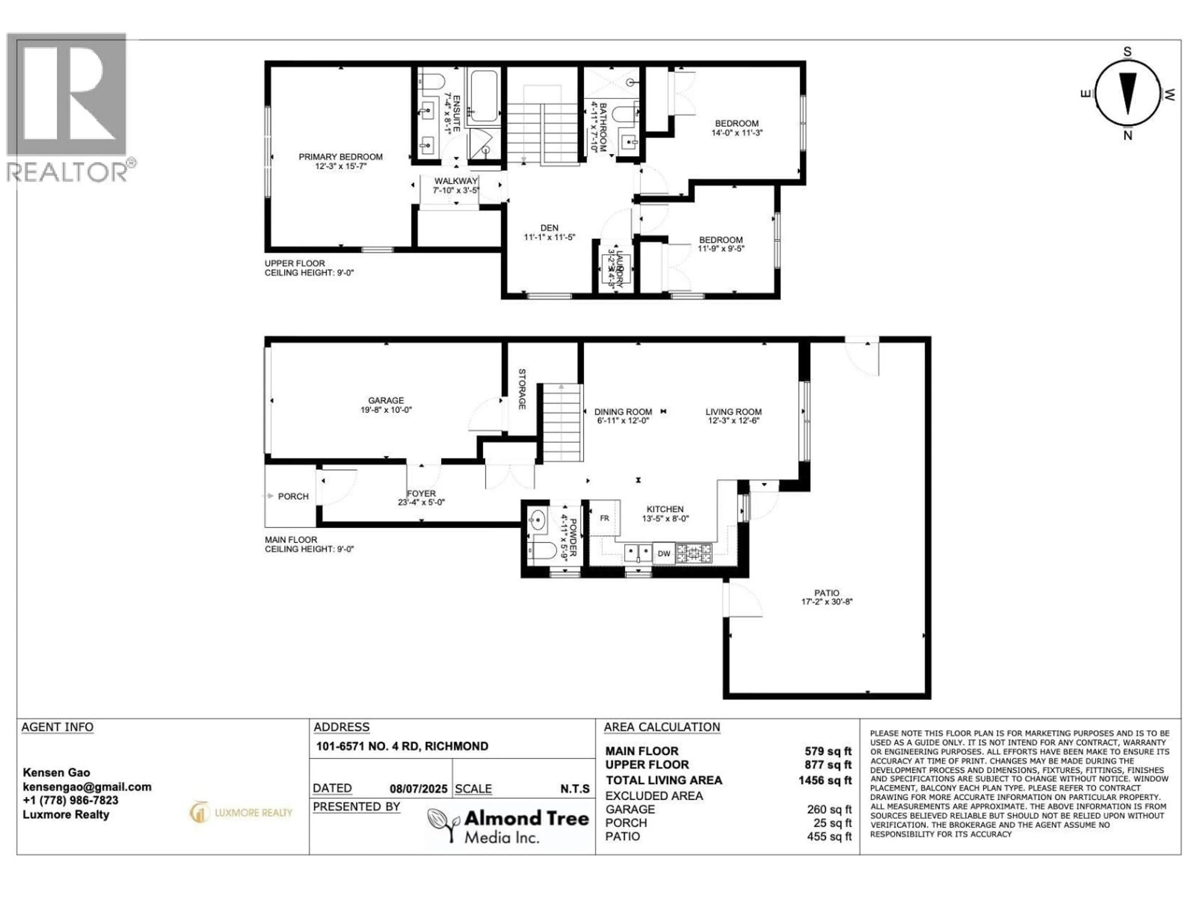 Floor plan for 101 - 6571 NO. 4 ROAD, Richmond British Columbia V6Y2T2