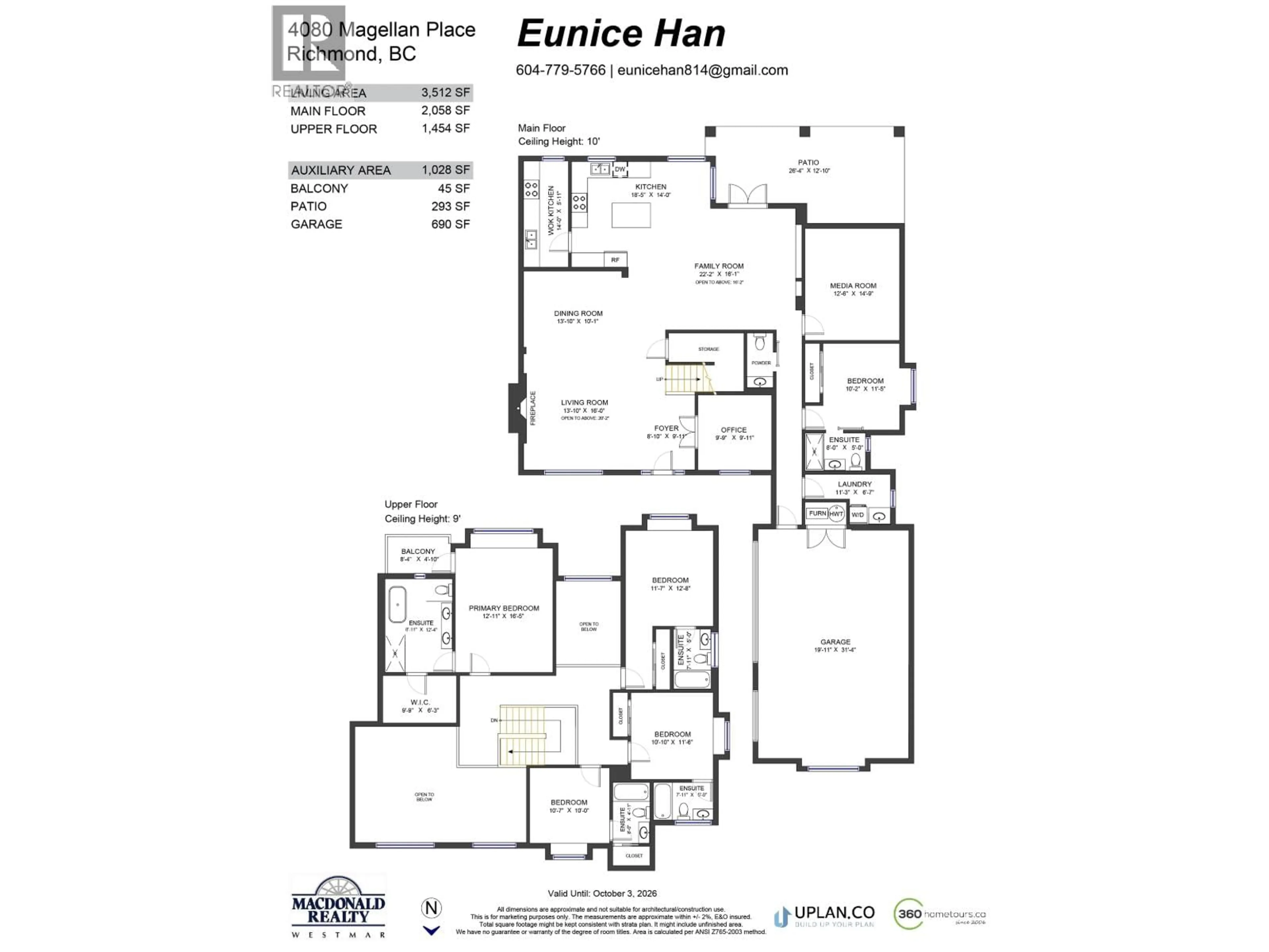 Floor plan for 4080 MAGELLAN PLACE, Richmond British Columbia V7C4M8