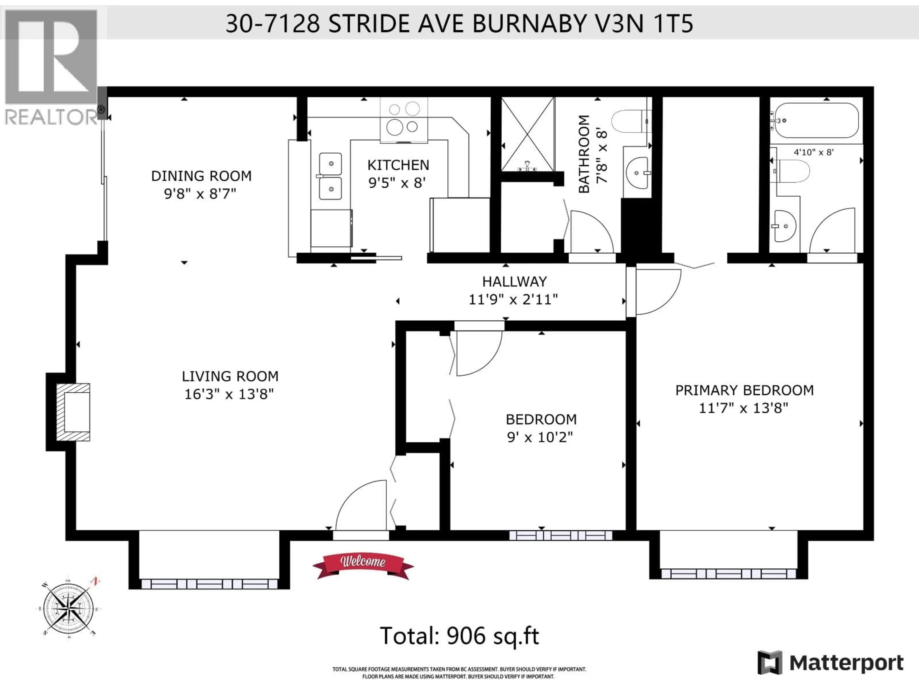 Floor plan for 30 - 7128 STRIDE AVENUE, Burnaby British Columbia V3N1T5