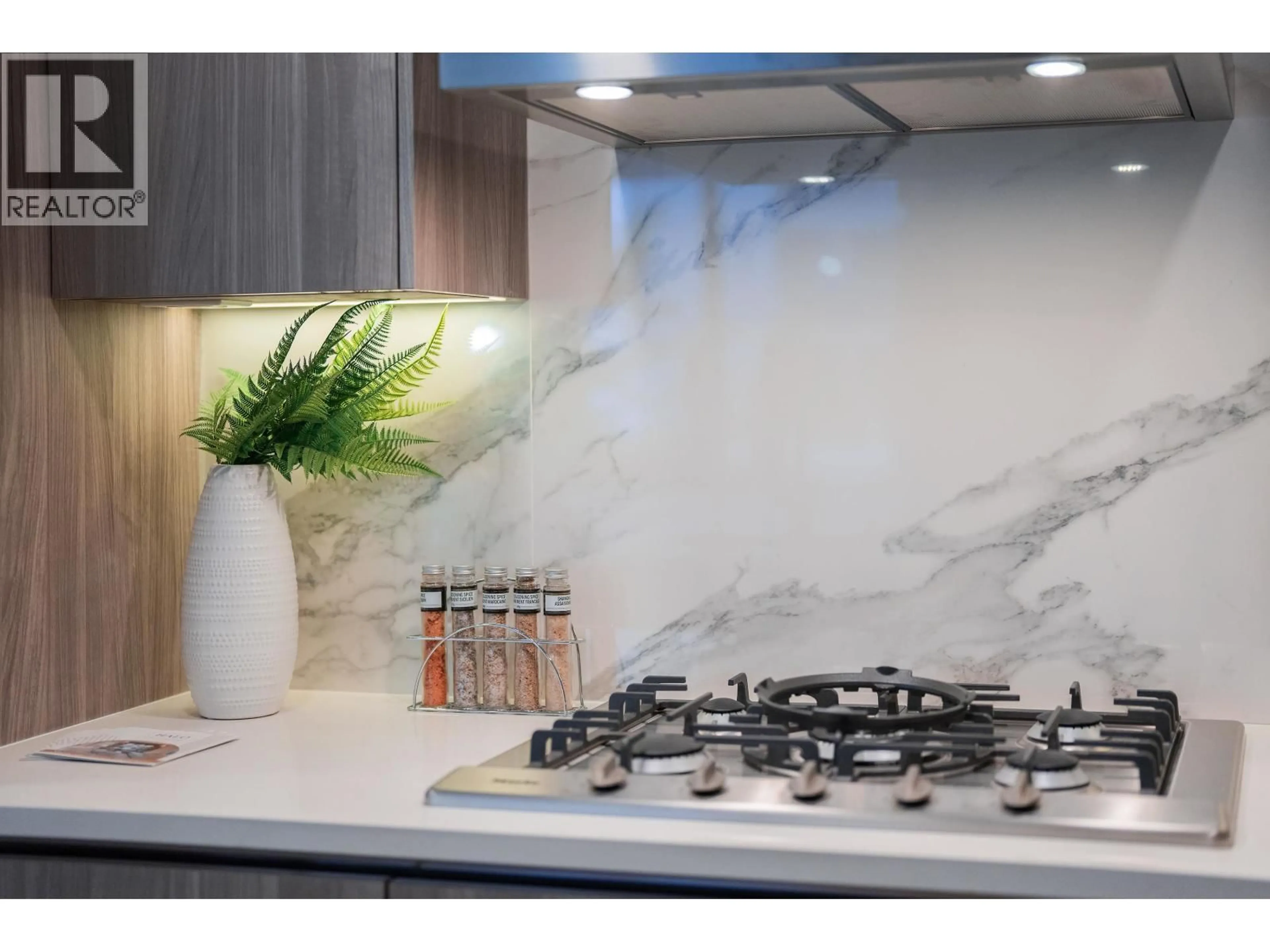 Contemporary kitchen, ceramic/tile floor for 416 - 8611 HAZELBRIDGE WAY, Richmond British Columbia V6X0W8