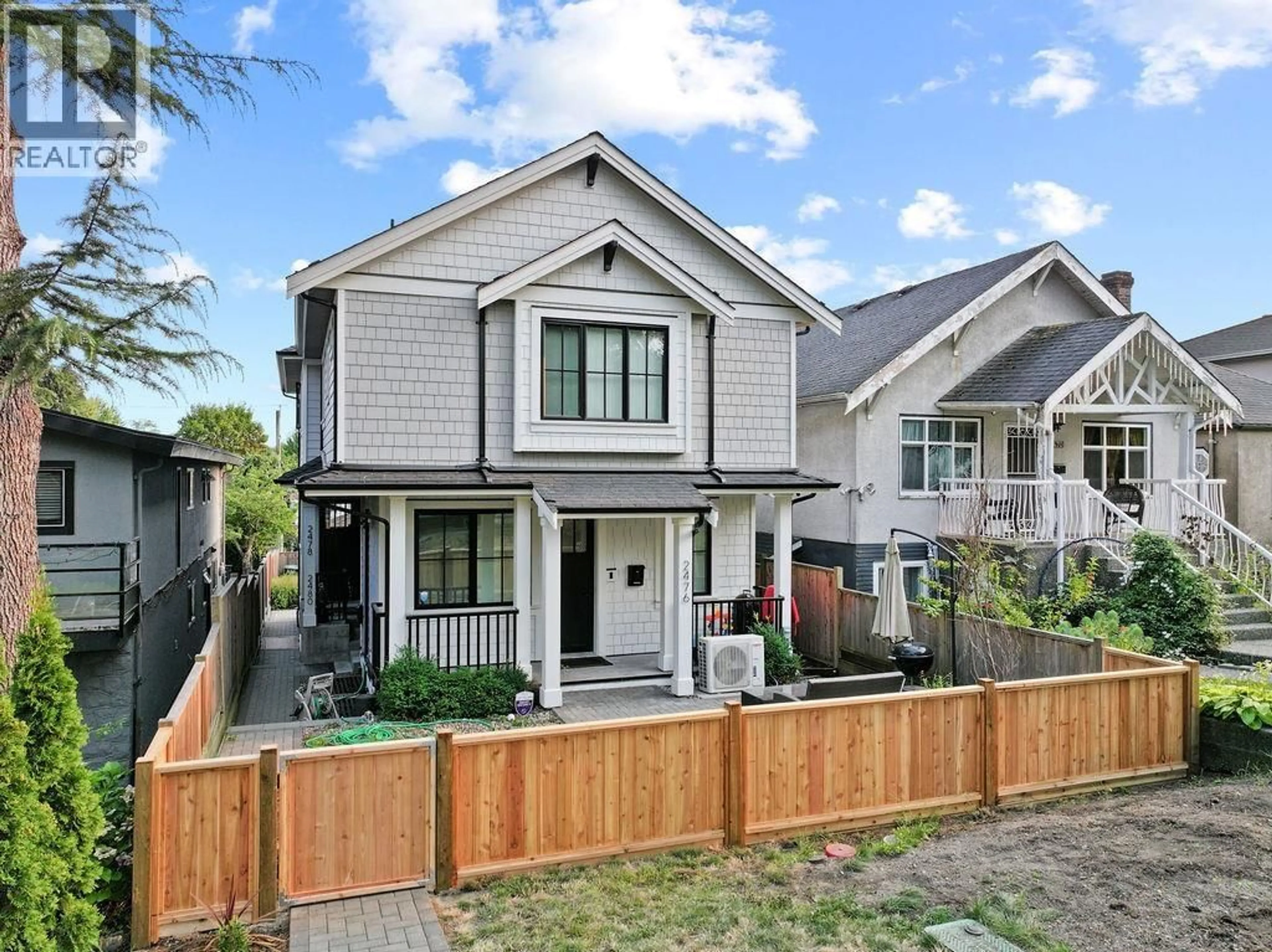 Home with vinyl exterior material, street for 2476 PENDER STREET, Vancouver British Columbia V5K2B3