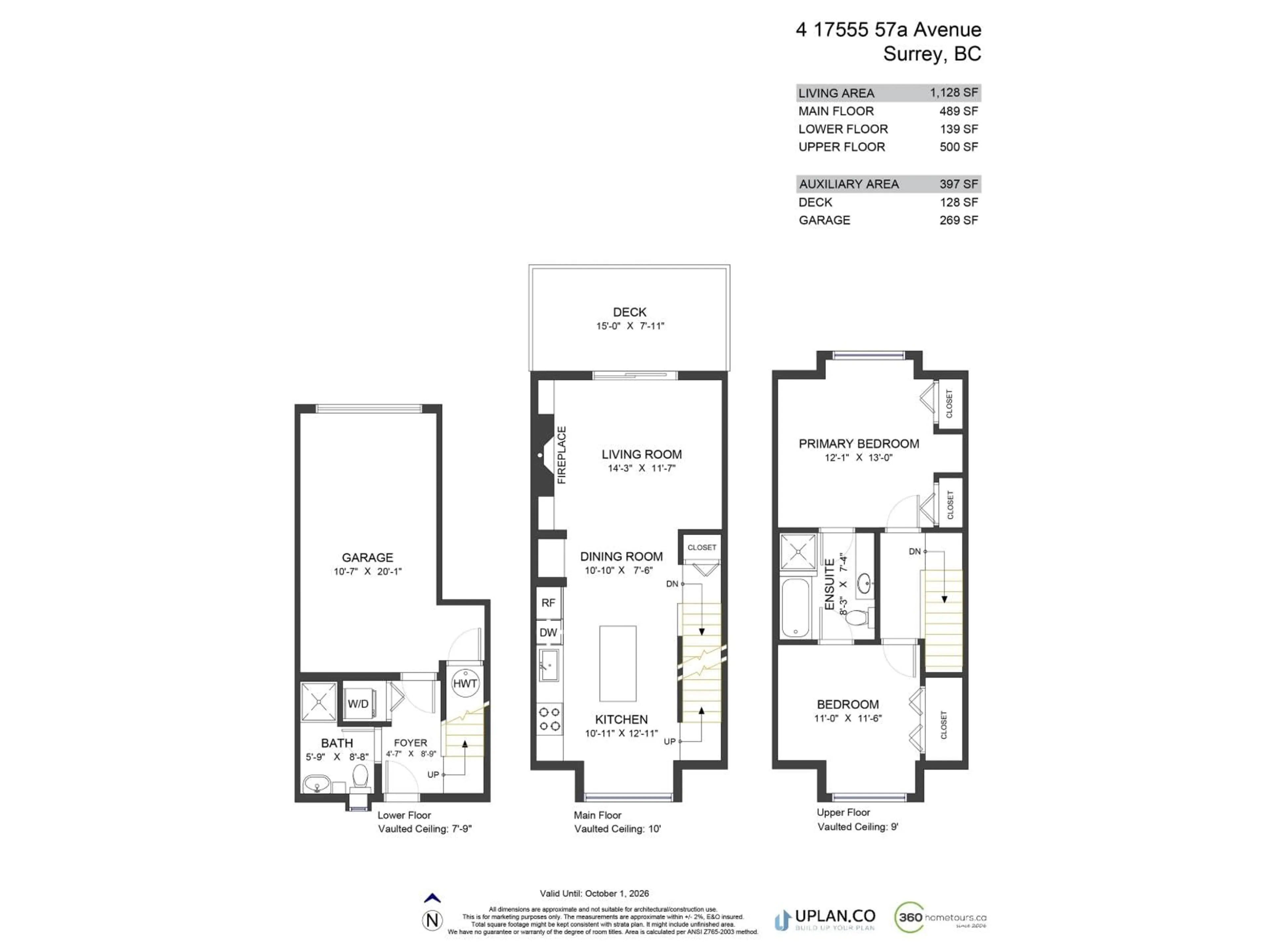 Floor plan for 4 - 17555 57A, Surrey British Columbia V3S7V2