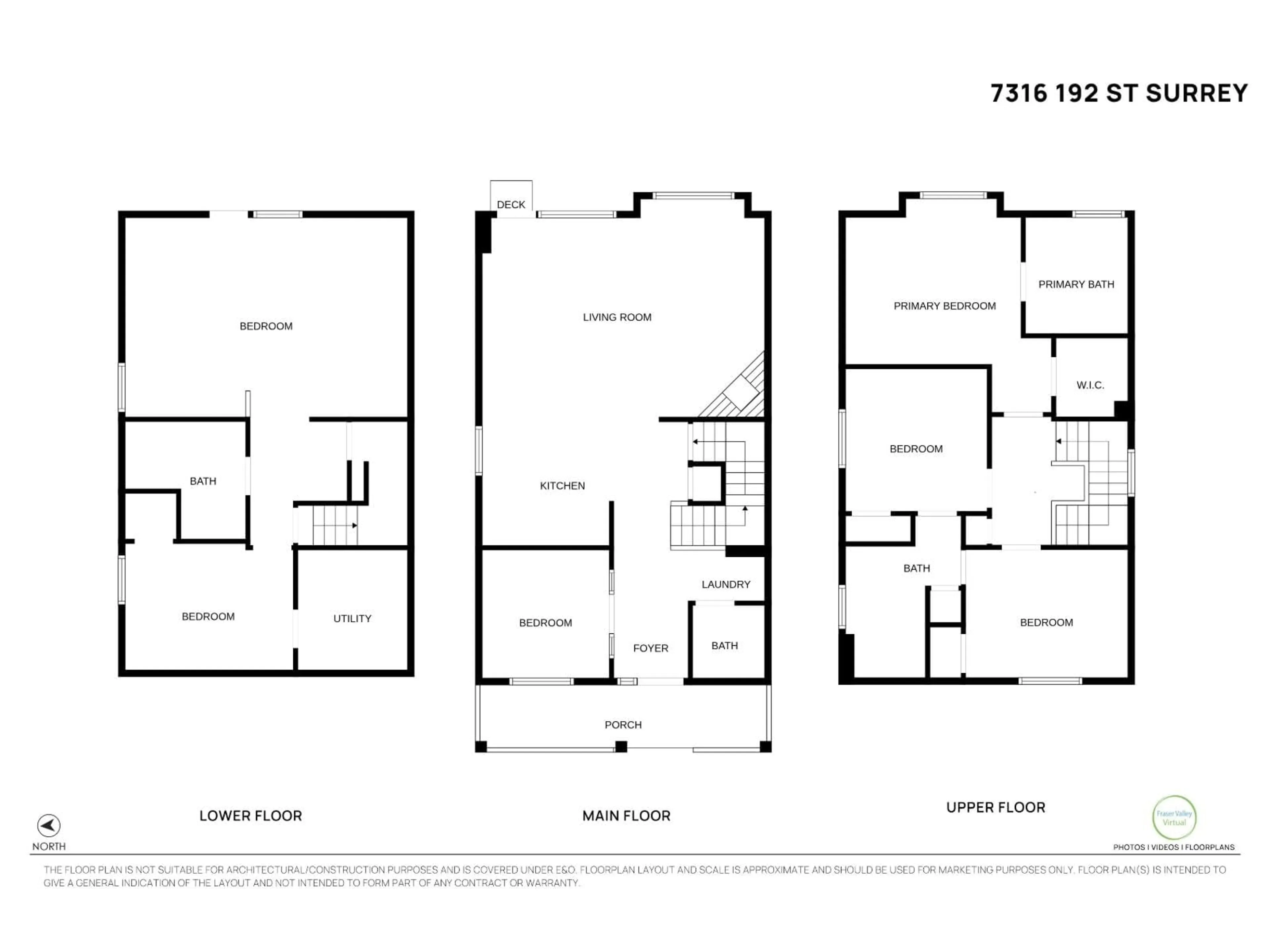 Floor plan for 7316 192, Surrey British Columbia V4N5Y4