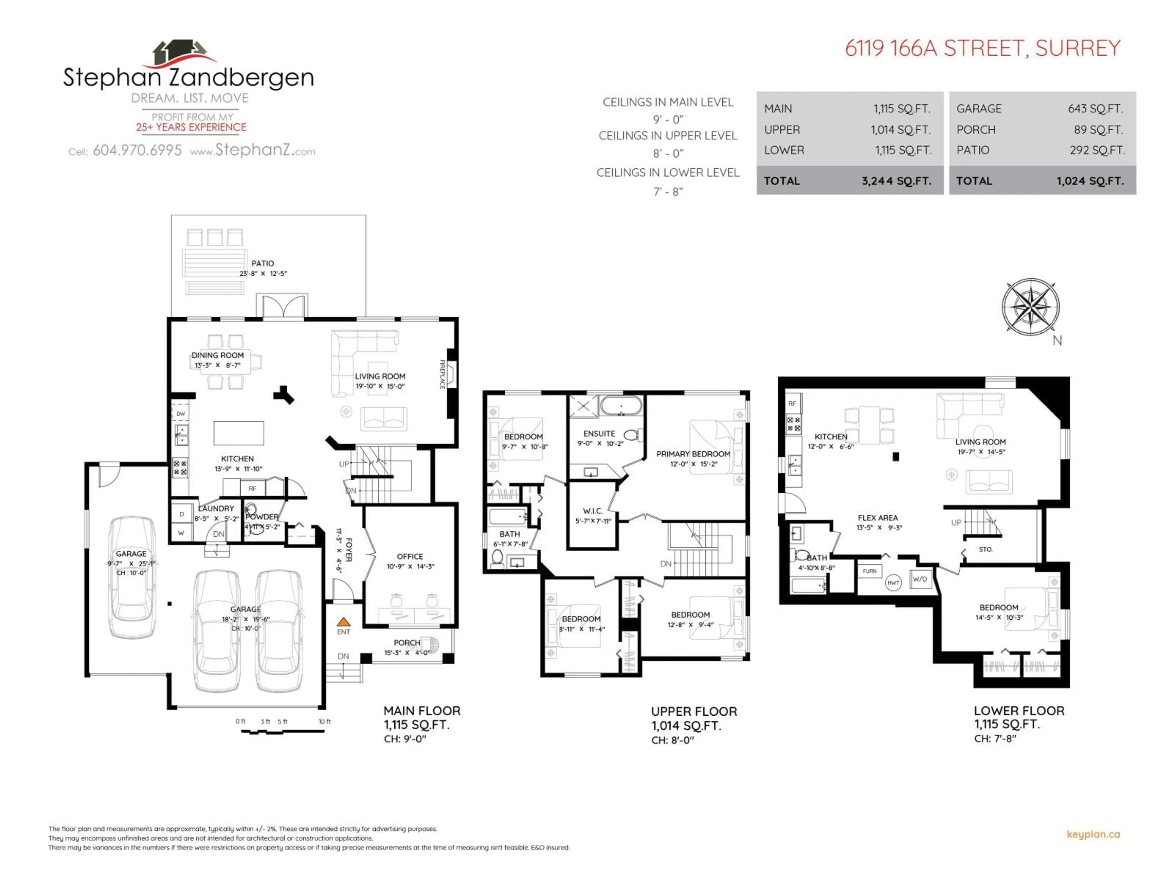 Floor plan for 6119 166A, Surrey British Columbia V3S9L2