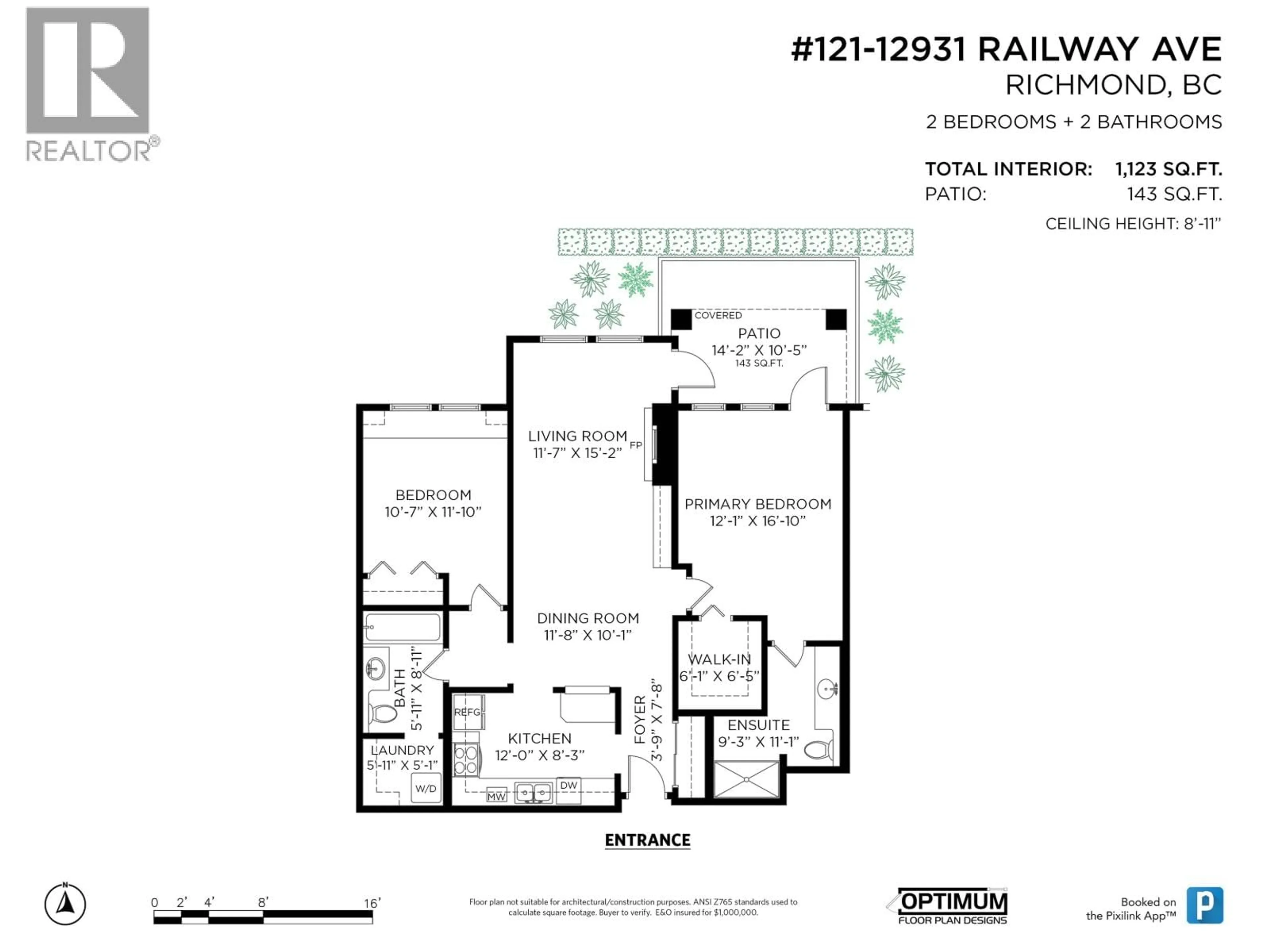 Floor plan for 121 - 12931 RAILWAY AVENUE, Richmond British Columbia V7E6M5