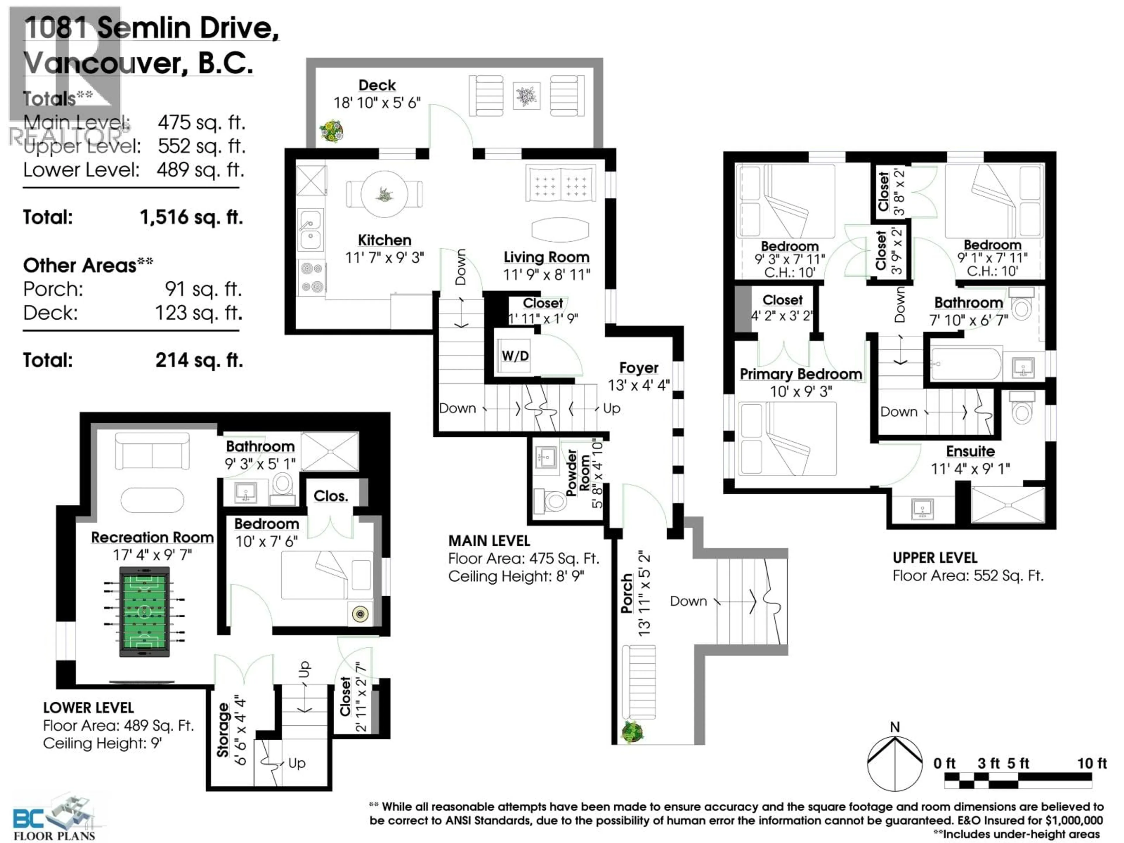 Floor plan for 1081 SEMLIN DRIVE, Vancouver British Columbia V5L2N6