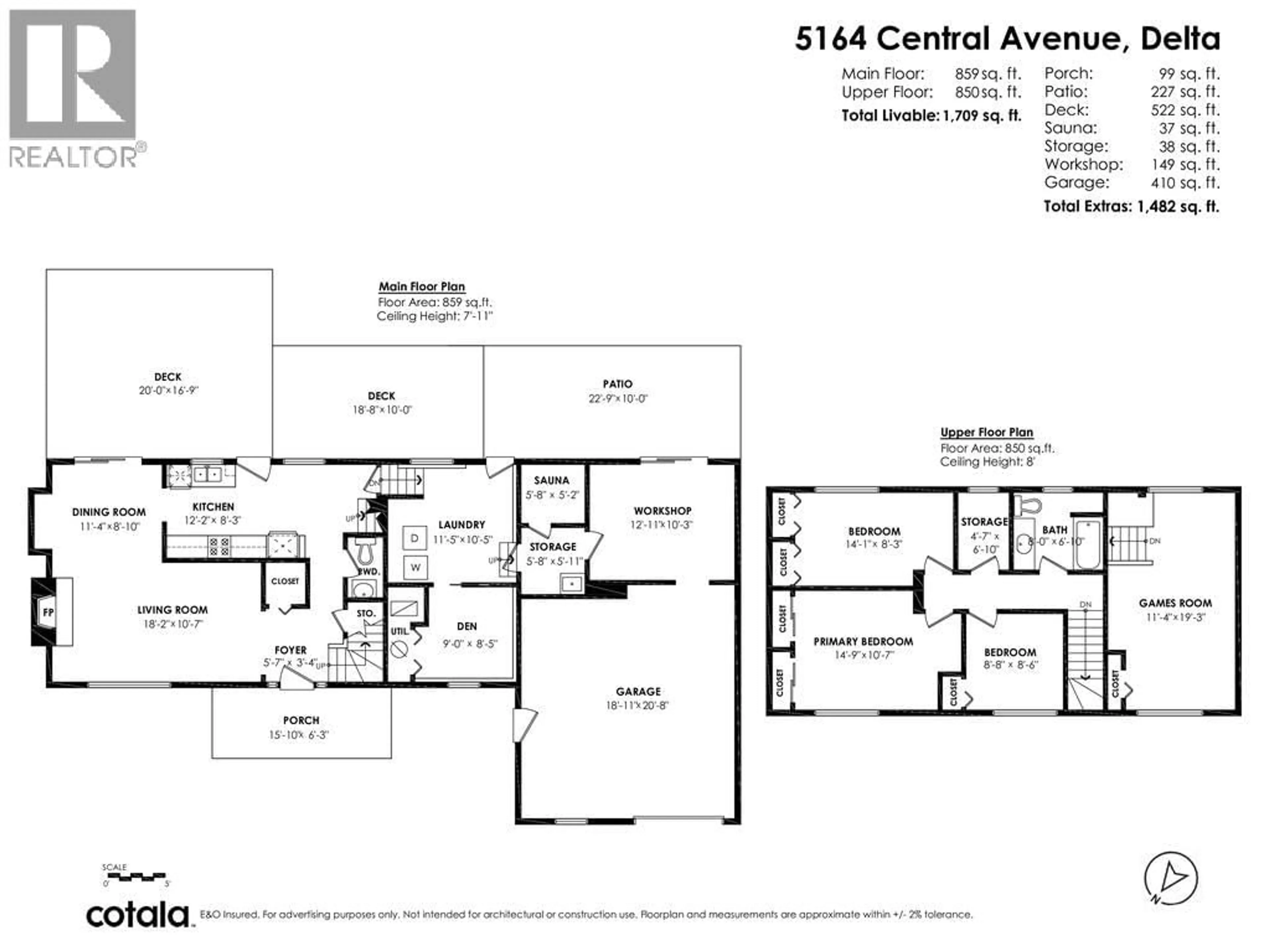 Floor plan for 5164 CENTRAL AVENUE, Delta British Columbia V4K2H2