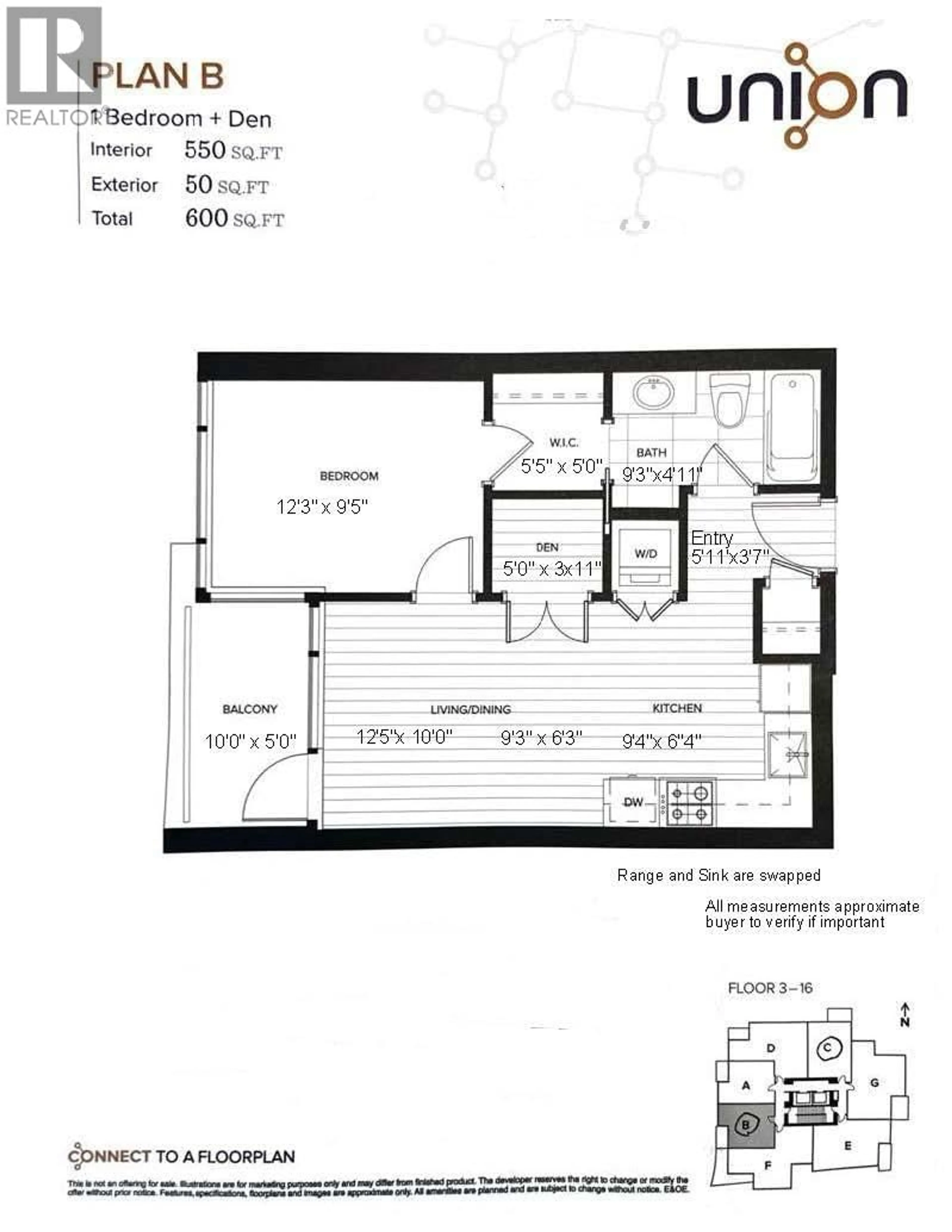 Floor plan for 702 - 518 WHITING WAY, Coquitlam British Columbia V3J0H7
