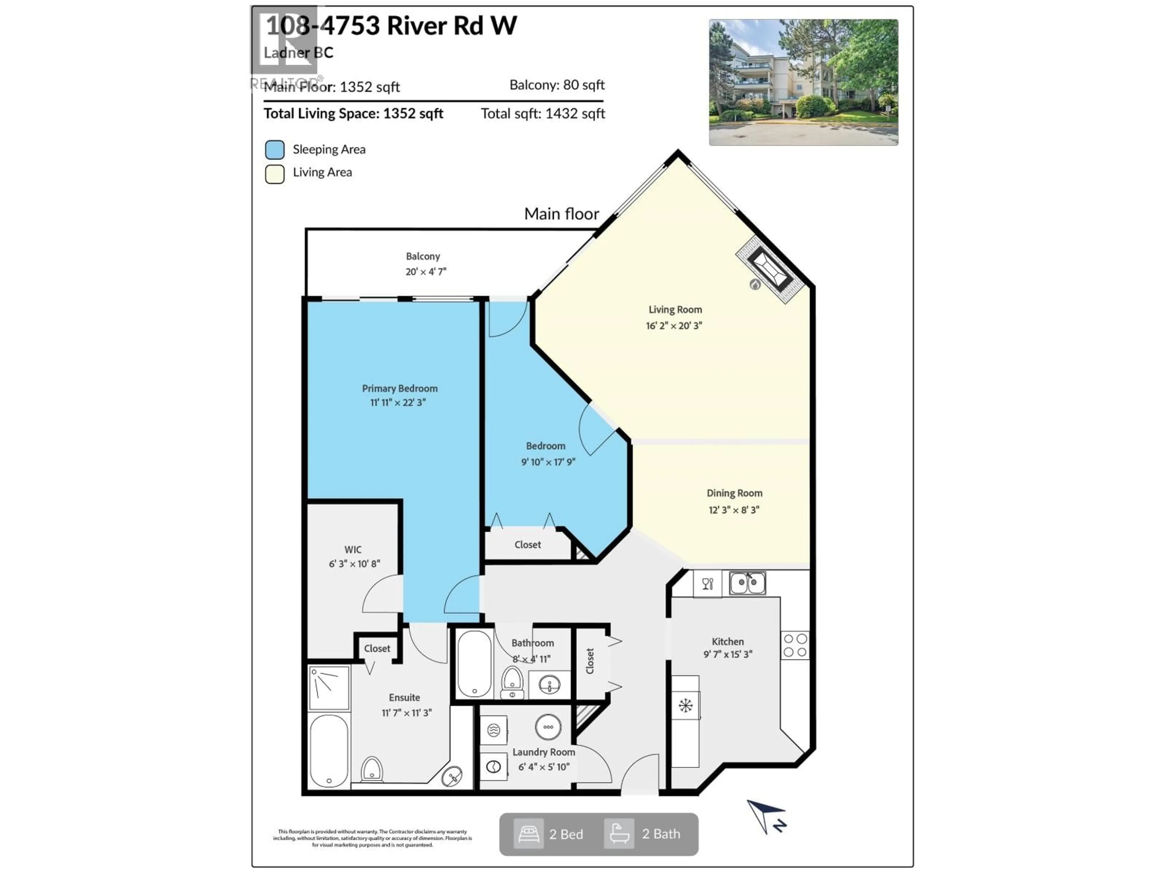 Floor plan for 108 - 4753 RIVER ROAD, Delta British Columbia V4K1R9