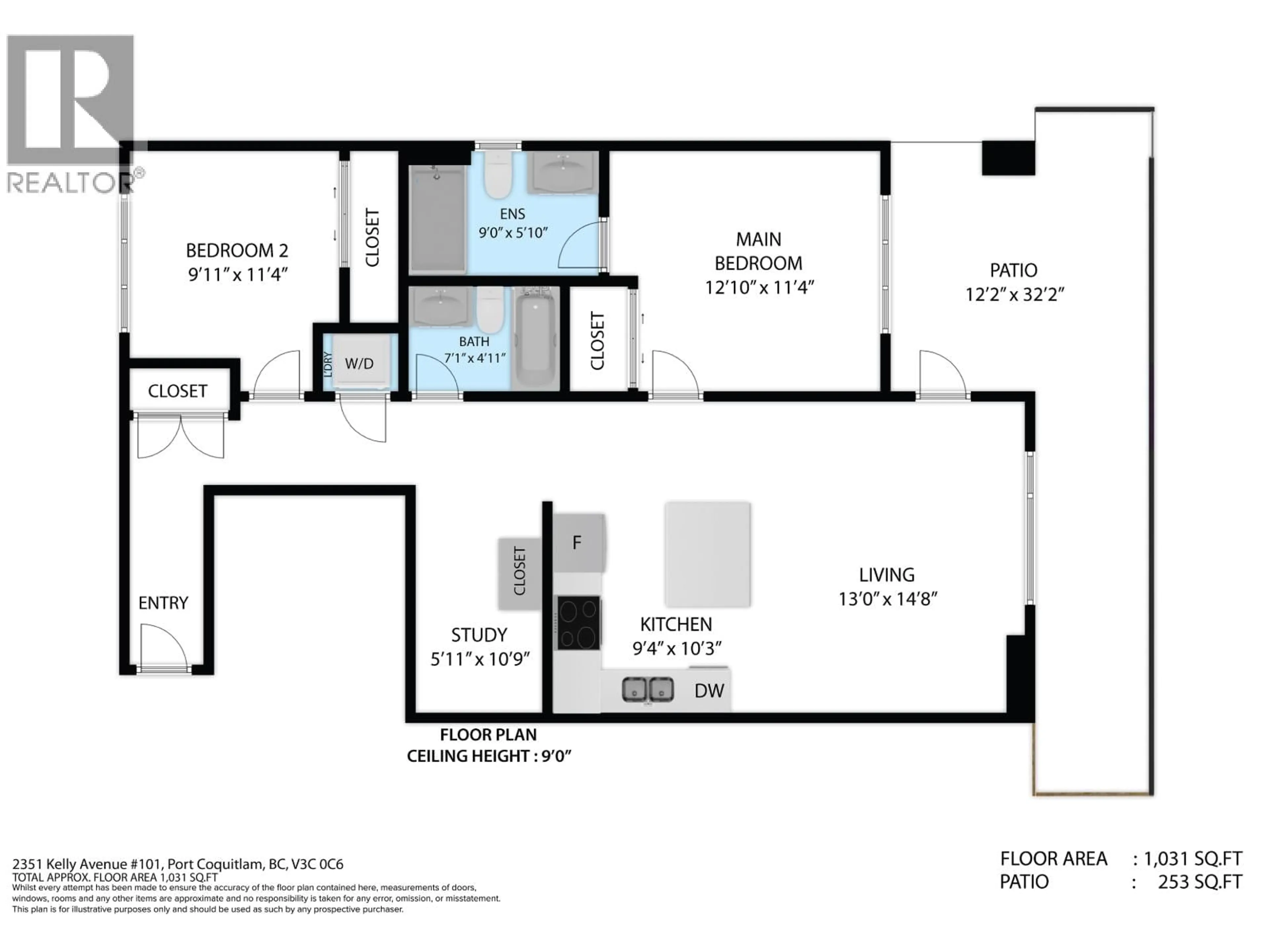 Floor plan for 101 - 2351 KELLY AVENUE, Port Coquitlam British Columbia V3C0C6