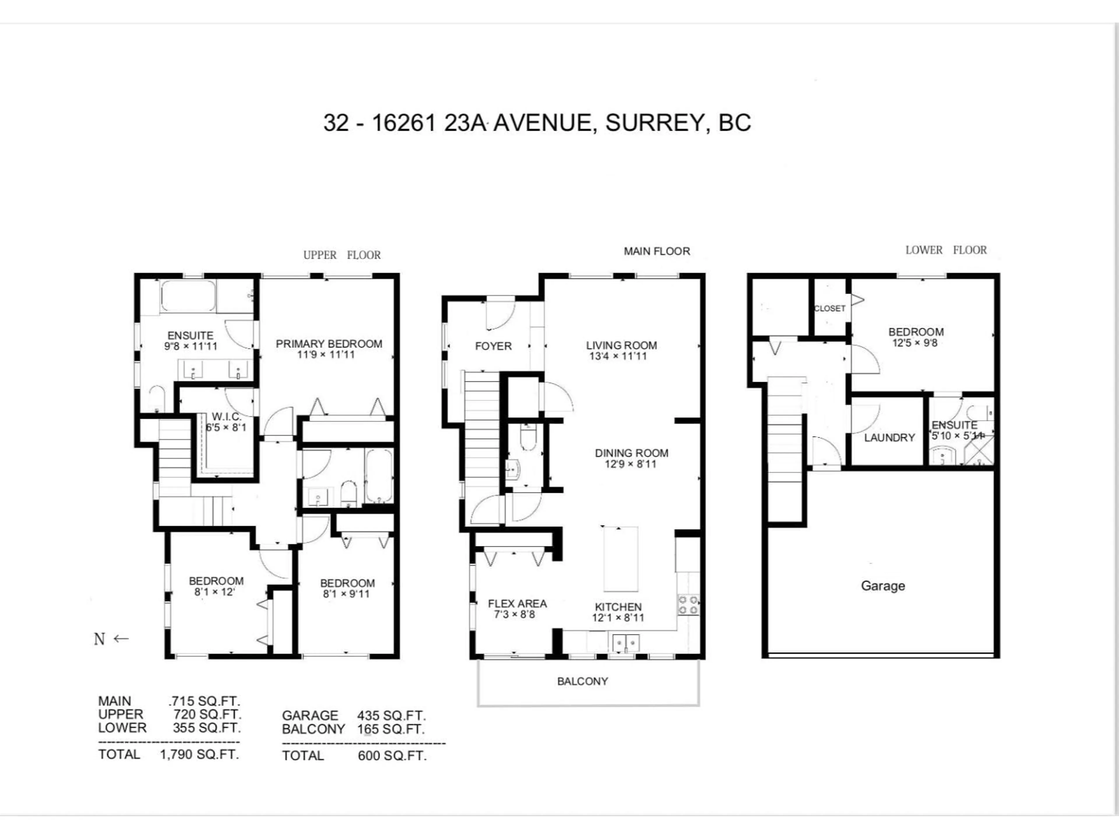 Floor plan for 32 - 16261 23A, Surrey British Columbia V4A2C9