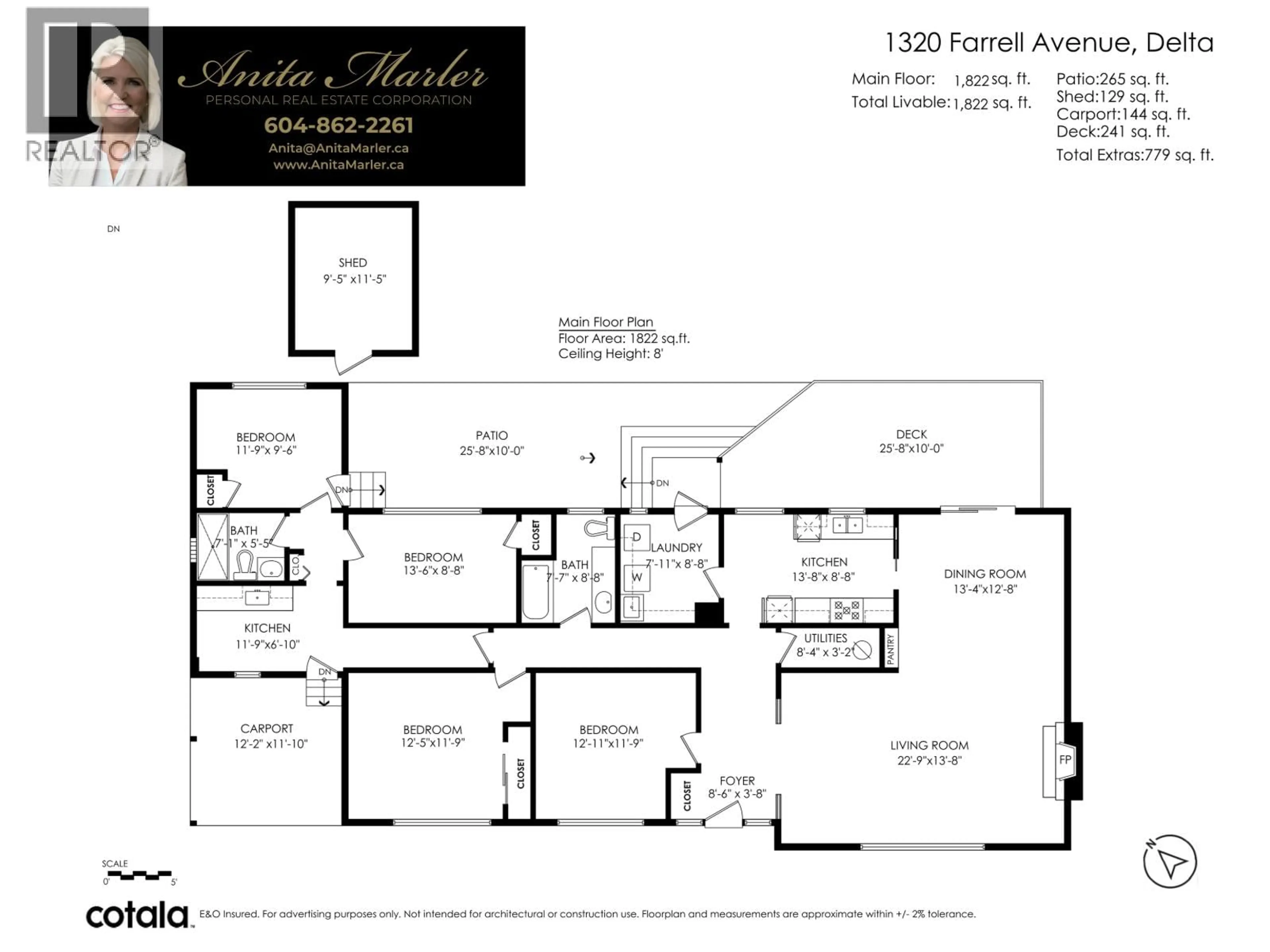Floor plan for 1320 FARRELL AVENUE, Delta British Columbia V4L1V2