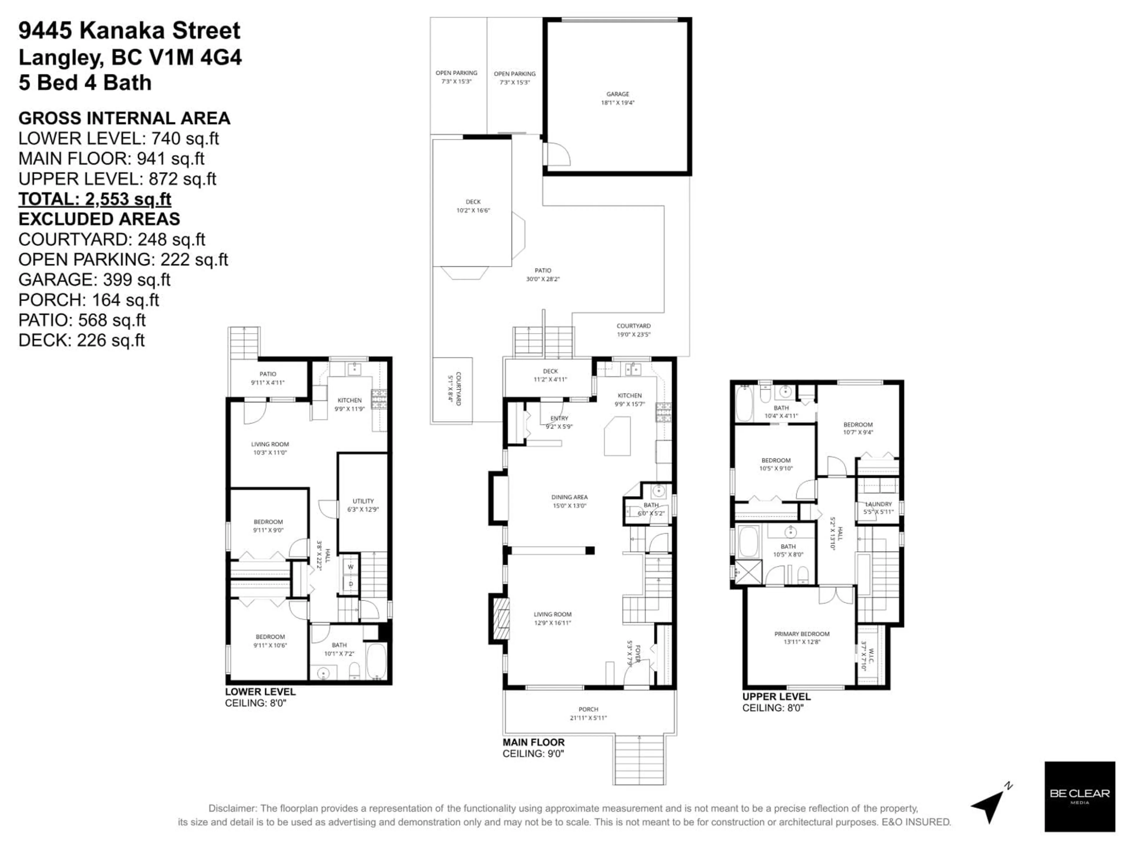 Floor plan for 9445 KANAKA, Langley British Columbia V1M4G4