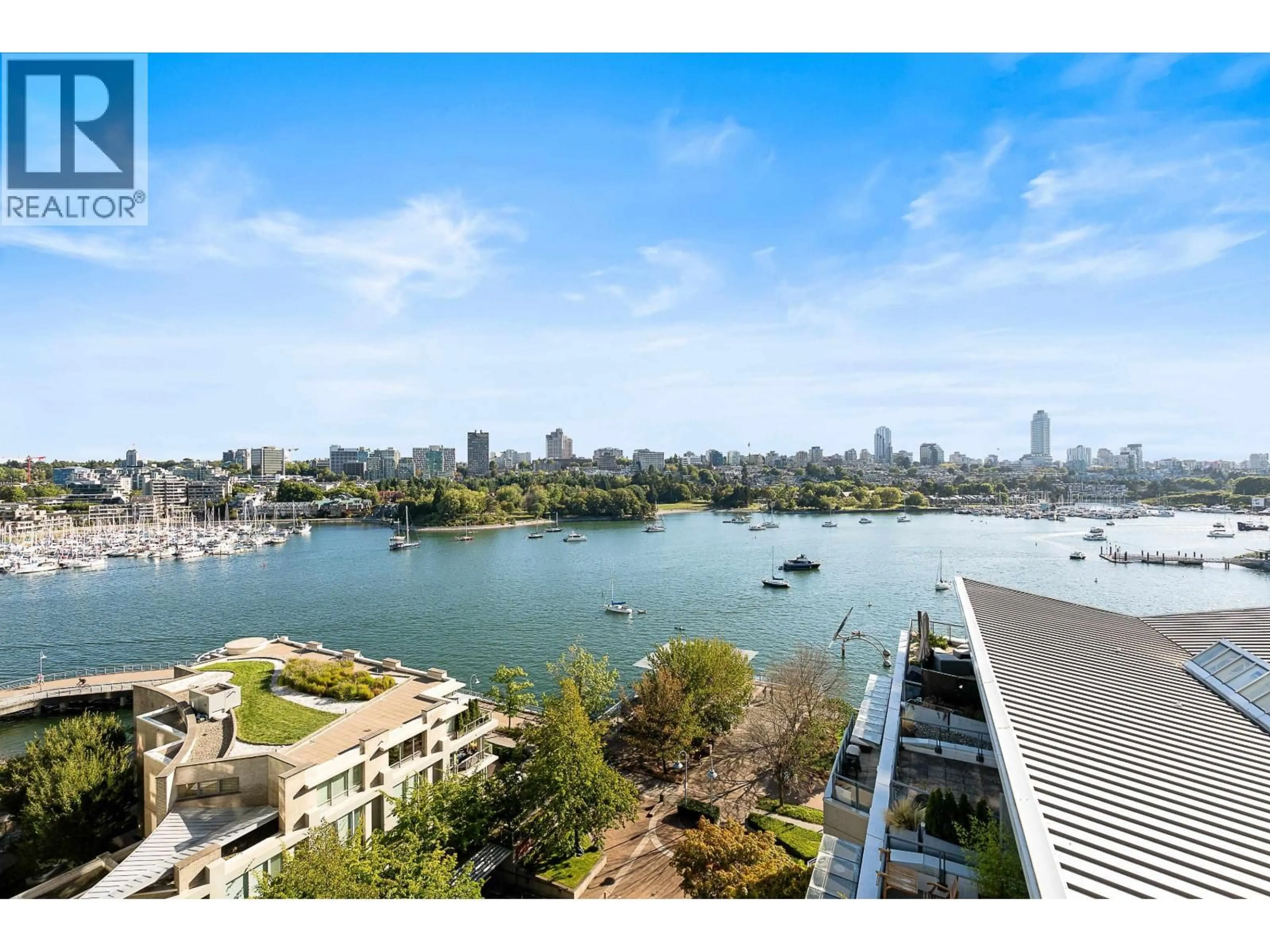 A pic from outside/outdoor area/front of a property/back of a property/a pic from drone, water/lake/river/ocean view for 1202 - 1383 MARINASIDE CRESCENT, Vancouver British Columbia V6Z2W9