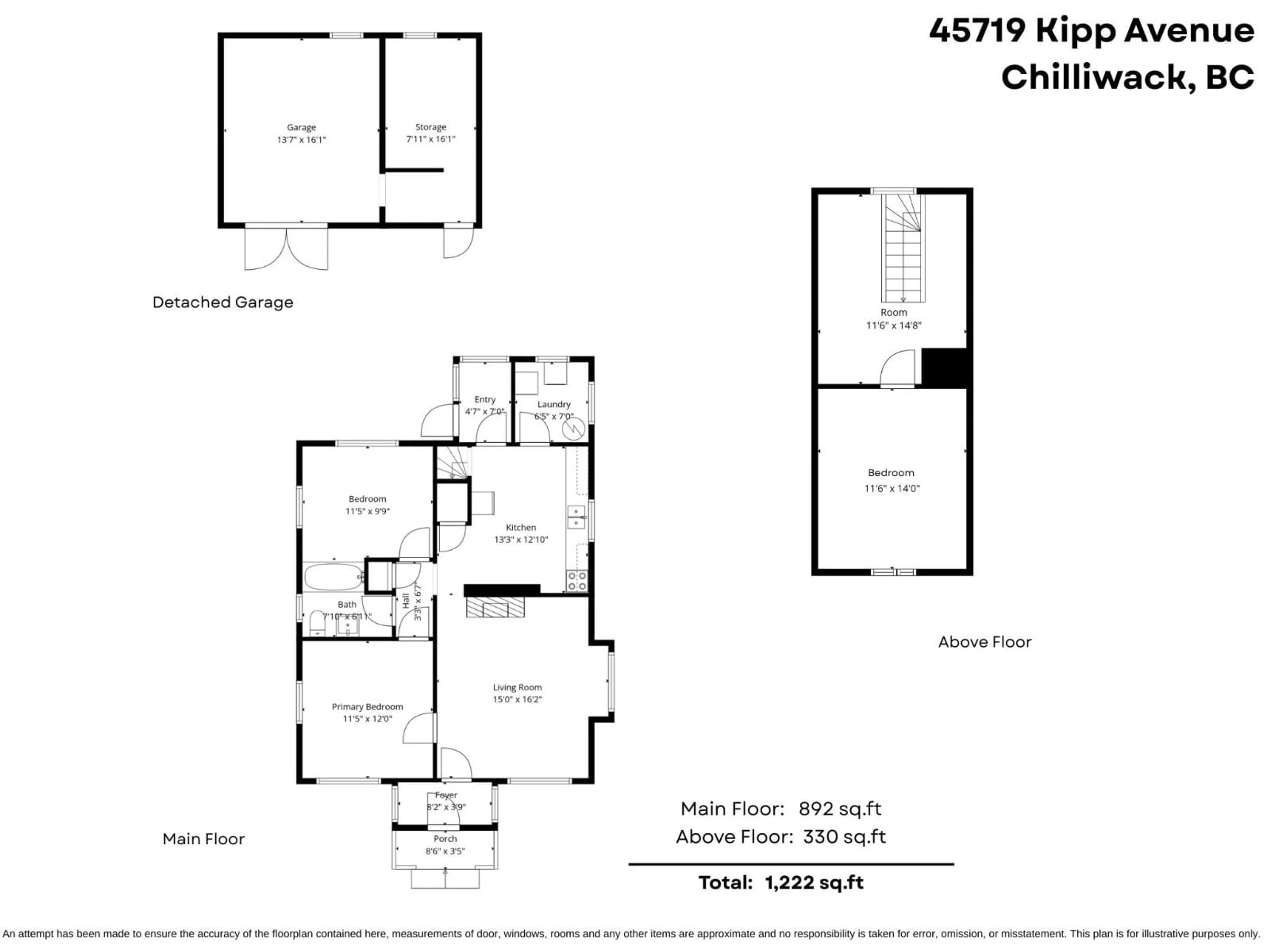 Floor plan for 45719 KIPP AVENUE, Chilliwack British Columbia V2P1Y6