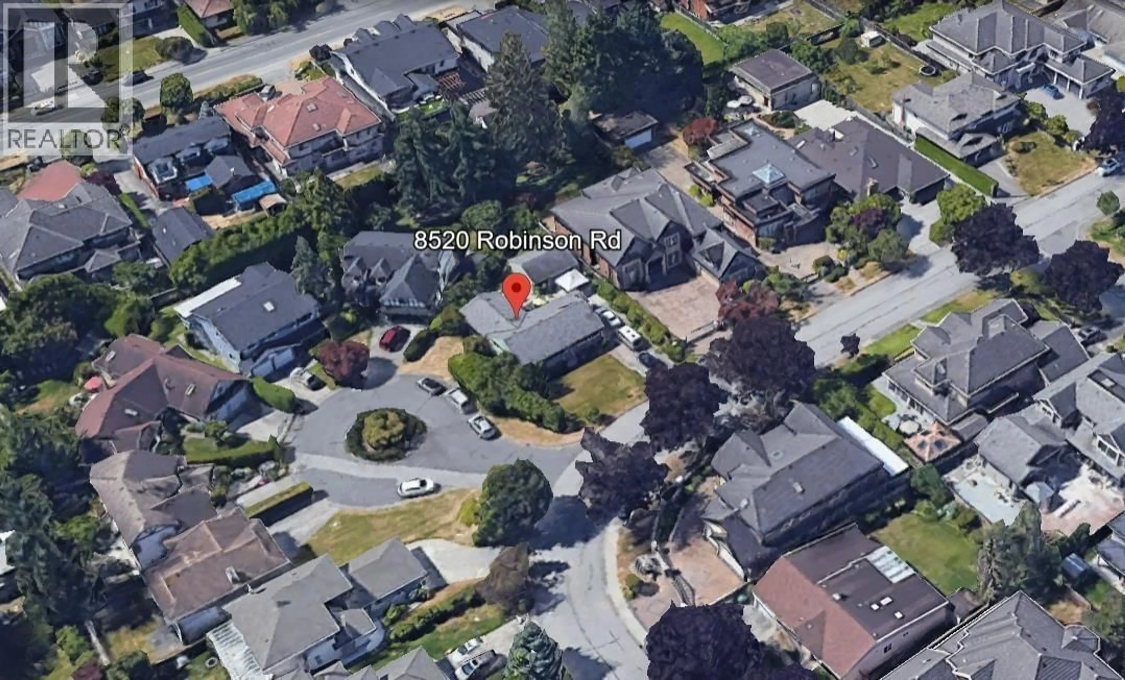 A pic from outside/outdoor area/front of a property/back of a property/a pic from drone, street for 8520 ROBINSON ROAD, Richmond British Columbia V6Y1B5