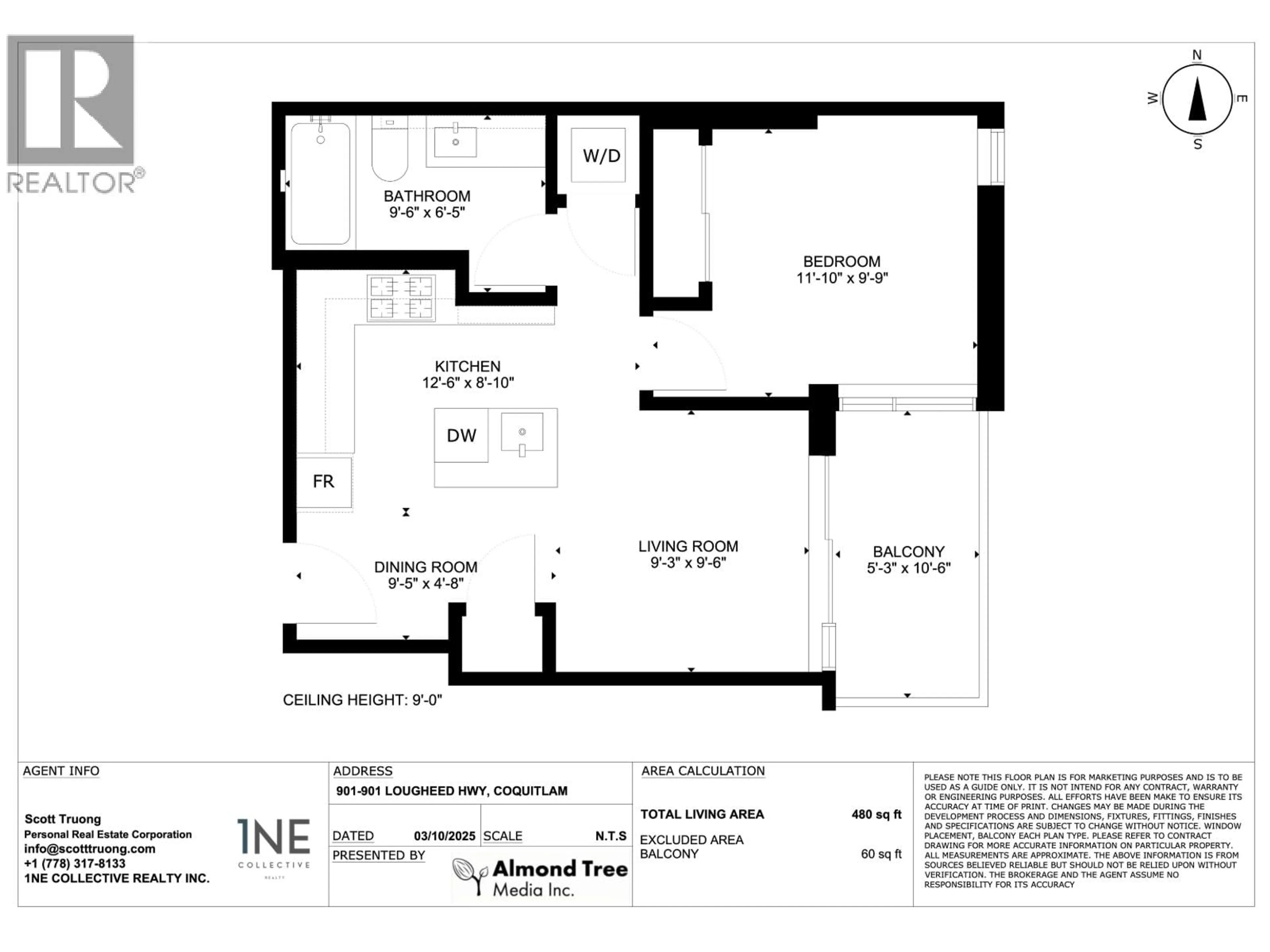 Floor plan for 901 - 901 LOUGHEED HIGHWAY, Coquitlam British Columbia V3K0J3