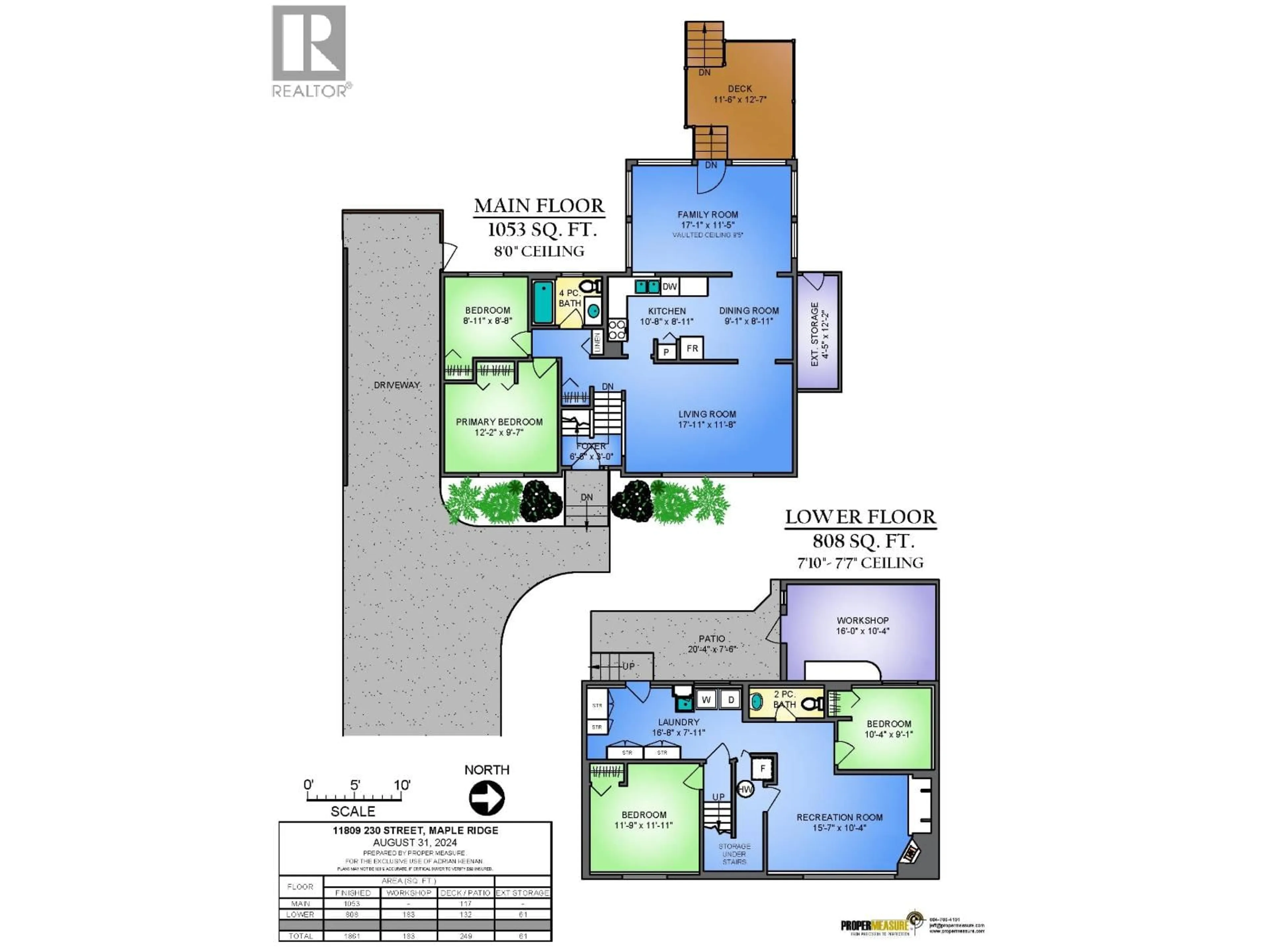 Floor plan for 11809 230 STREET, Maple Ridge British Columbia V2X6R3